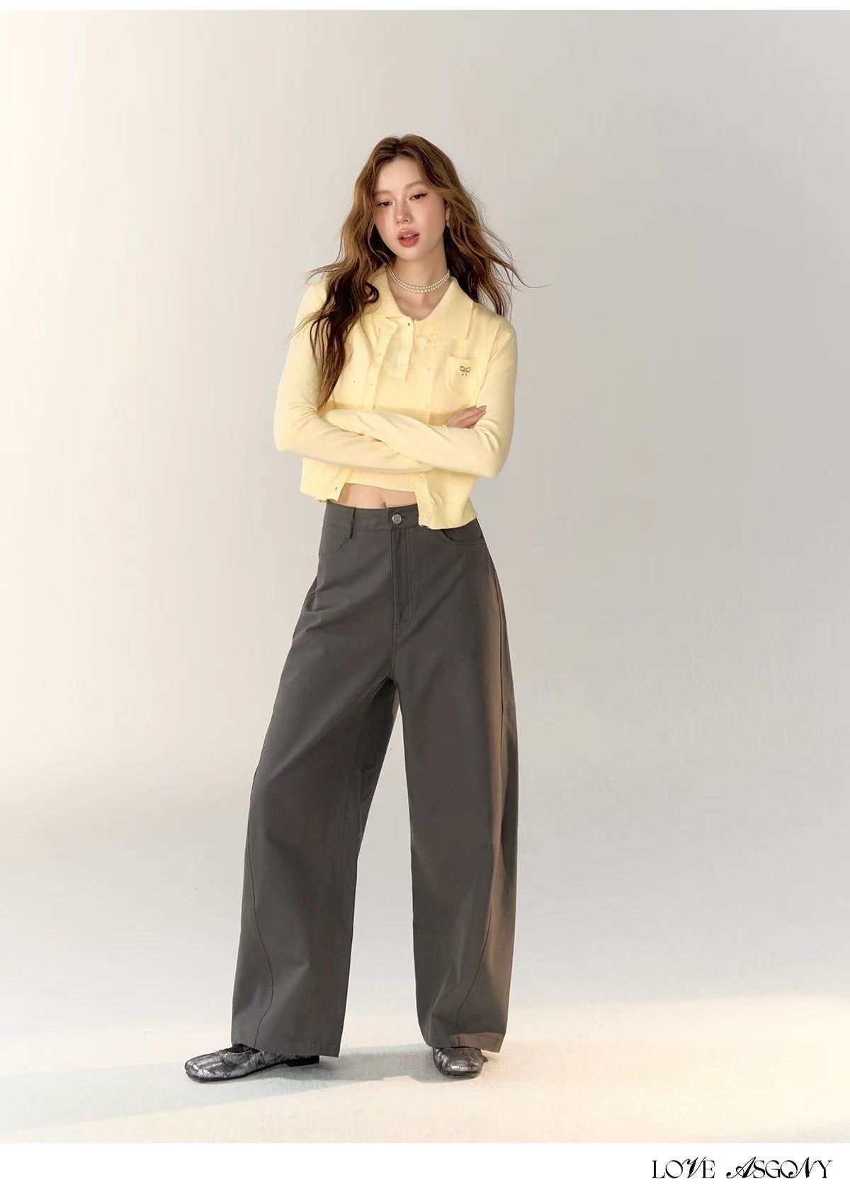 AsGony ASG24760 Casual loose pants (2color)