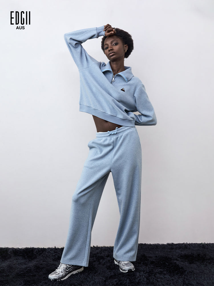 EDGII ED50AW16002&ED50AW16006 Half zip hoodie + sweatpants set