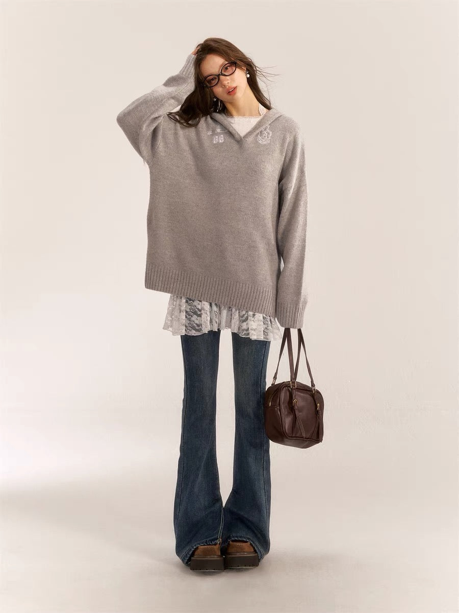 AsGony Sale ASG31009 Model Flared Jeans