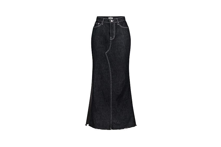 Guse Slit Maxi Denim Skirt
