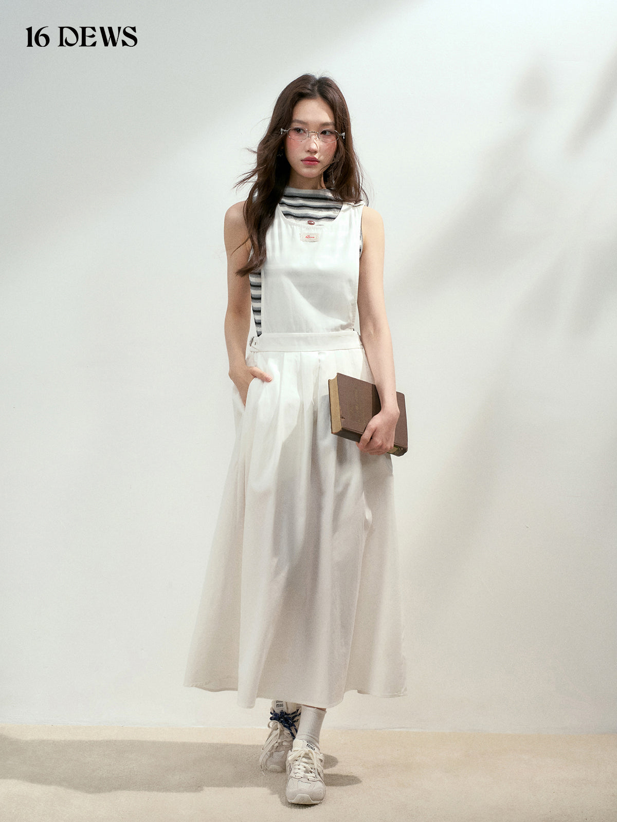 16DEWS 16D25131 Low waisted sleeveless vest dress