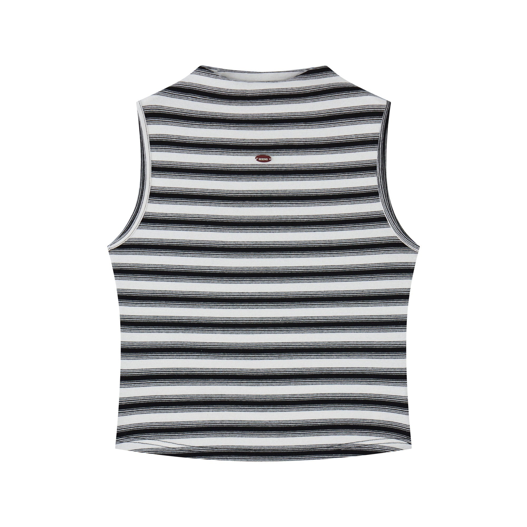 16DEWS 16D25153 Black and white striped slim fit vest