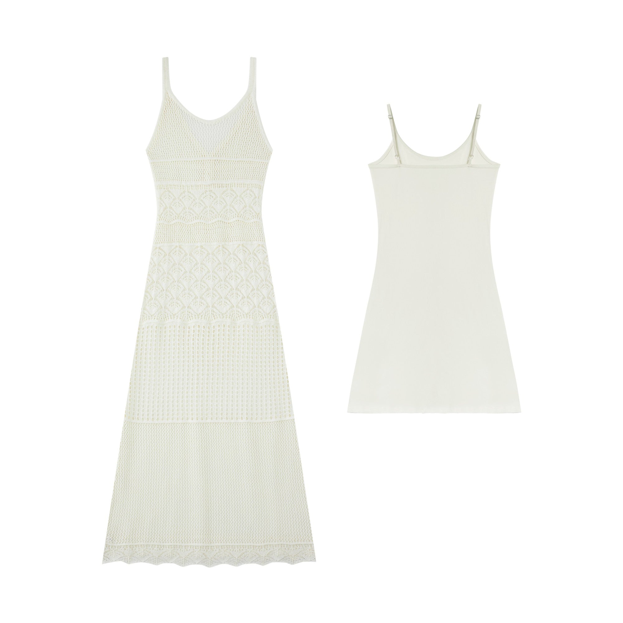 16DEWS 16D25194 Vacation style hollow camisole dress