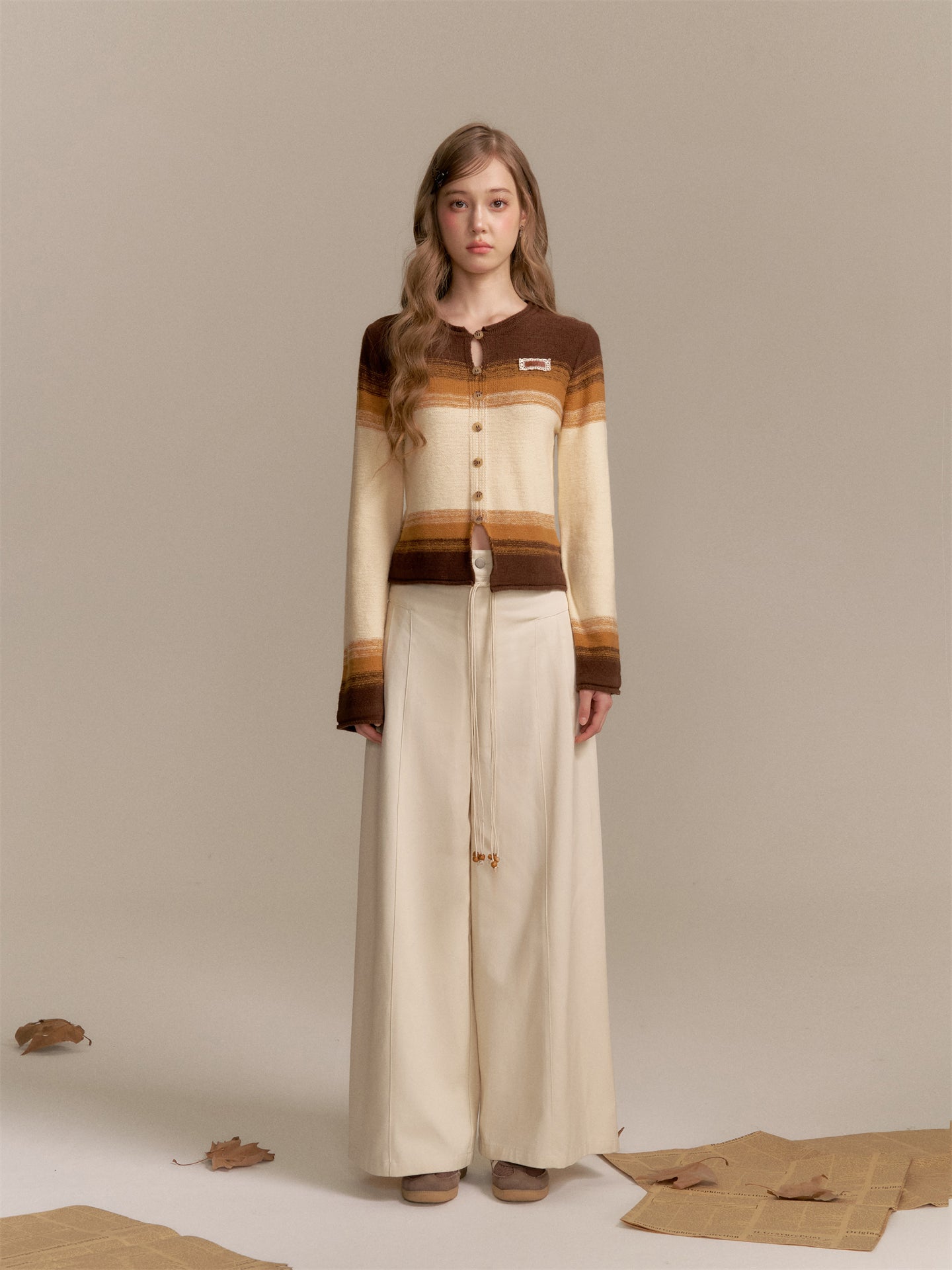 16DEWS 16D25288&16D25290 Gradient wool sweater + pants set