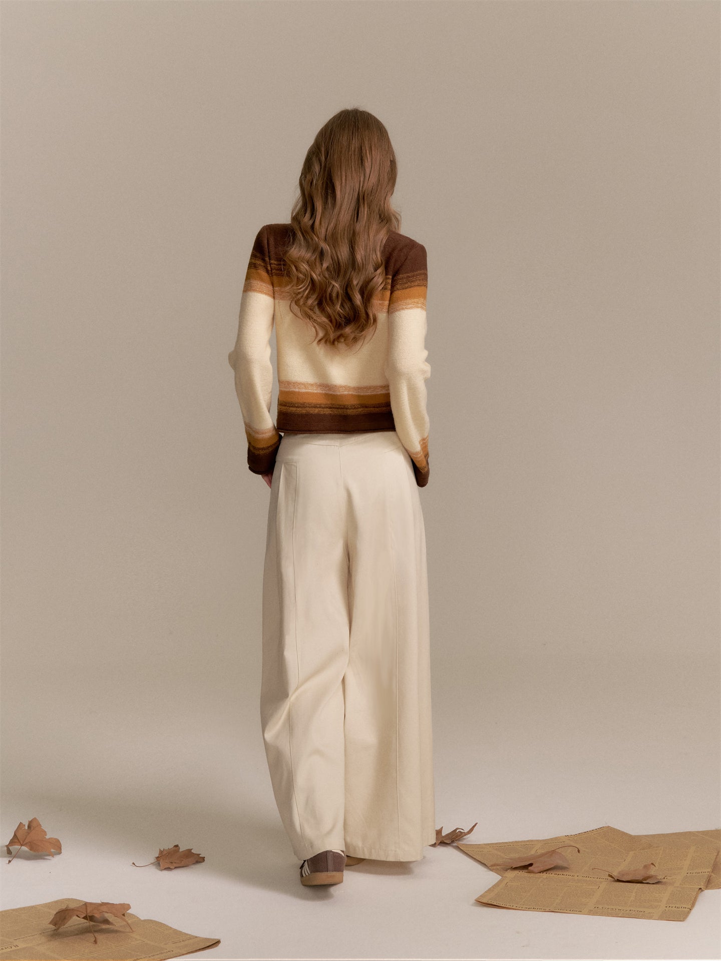 16DEWS 16D25288&16D25290 Gradient wool sweater + pants set