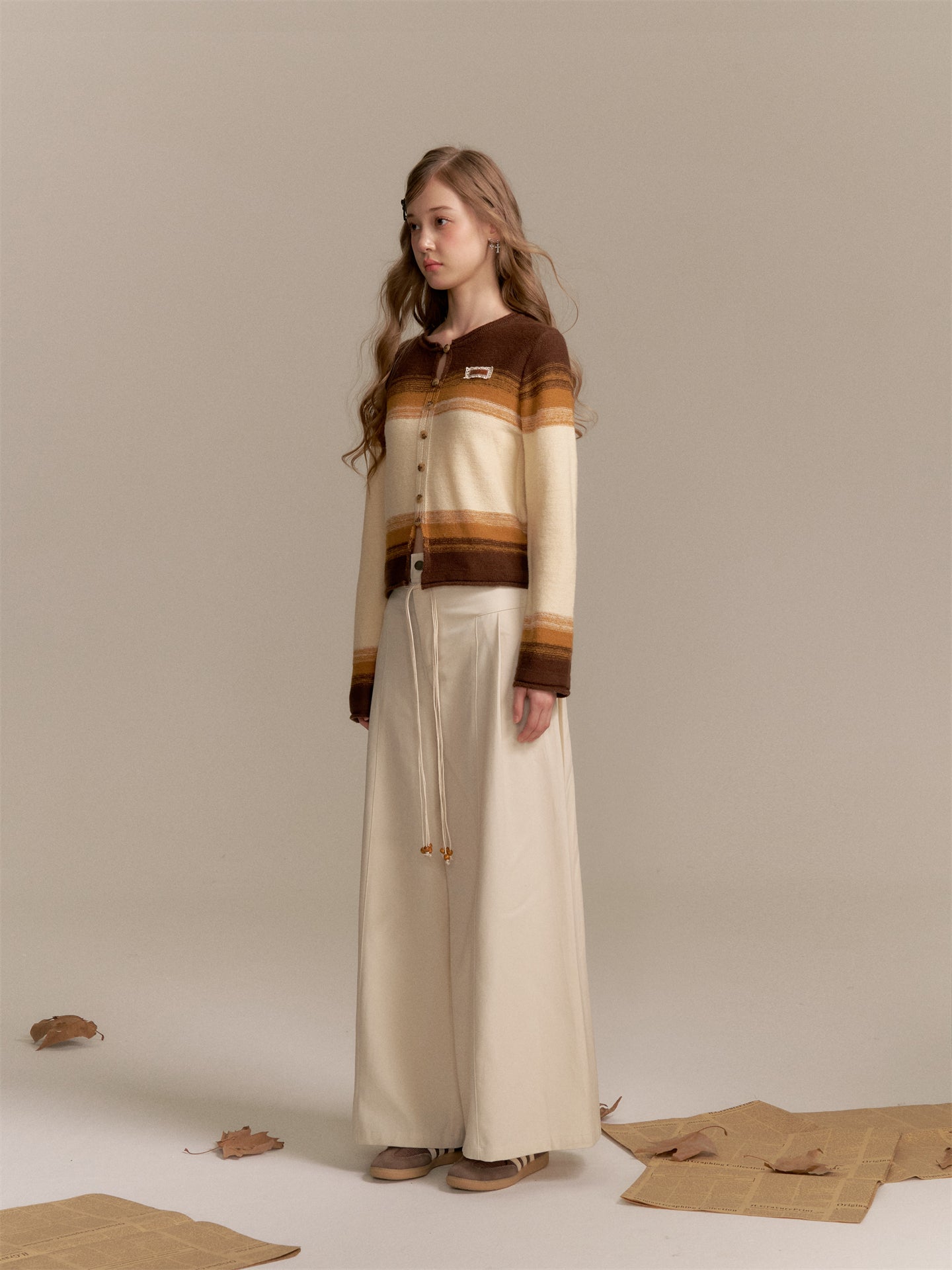 16DEWS 16D25288&16D25290 Gradient wool sweater + pants set
