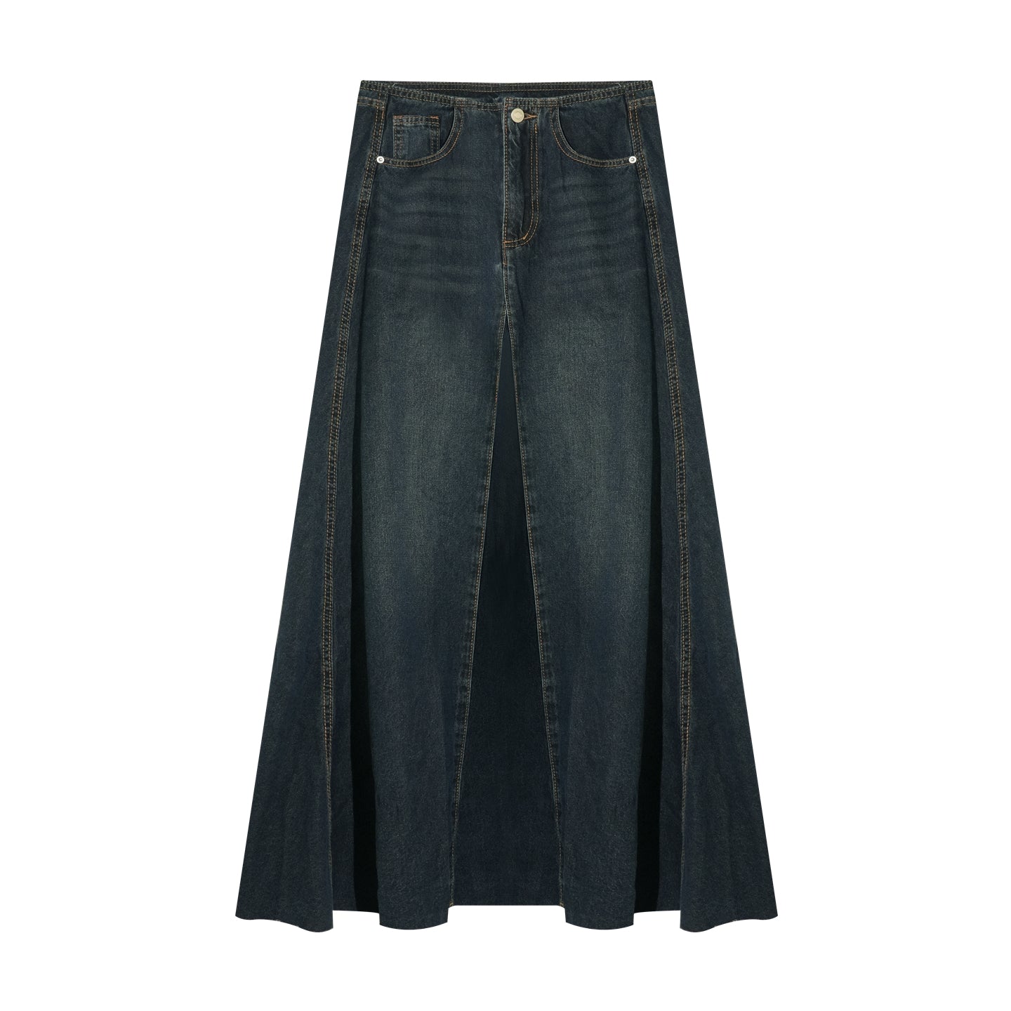 16DEWS 16D25347 Fish tail denim long skirt