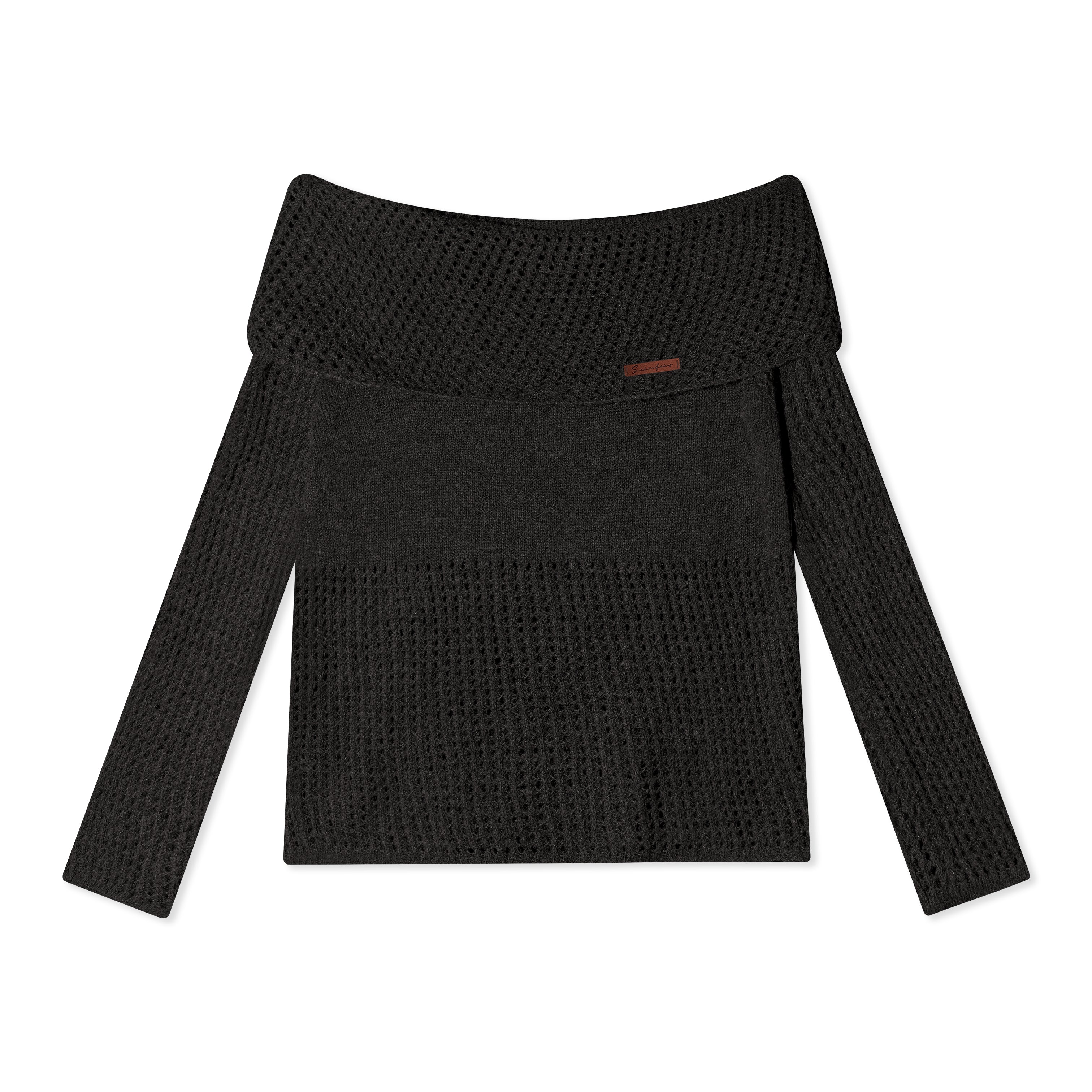 16DEWS 16D25387&16D25388 Off shoulder knitted top + skirt set