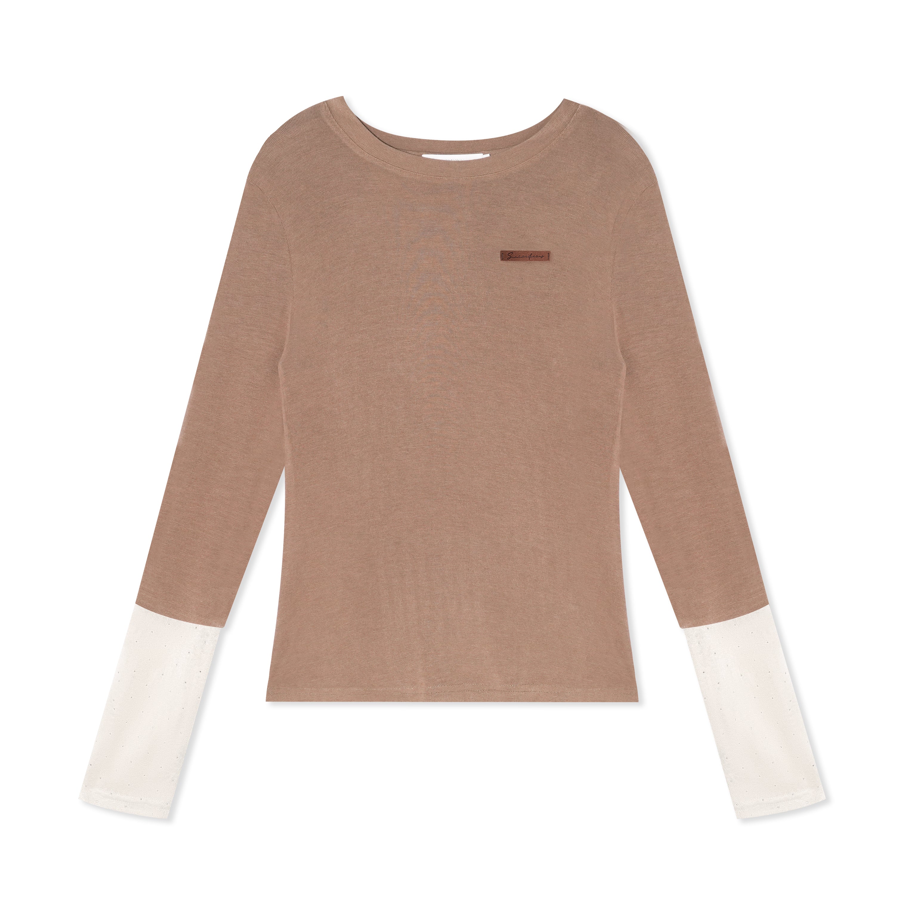 16DEWS 16D25435 Color blocked slim fit base top