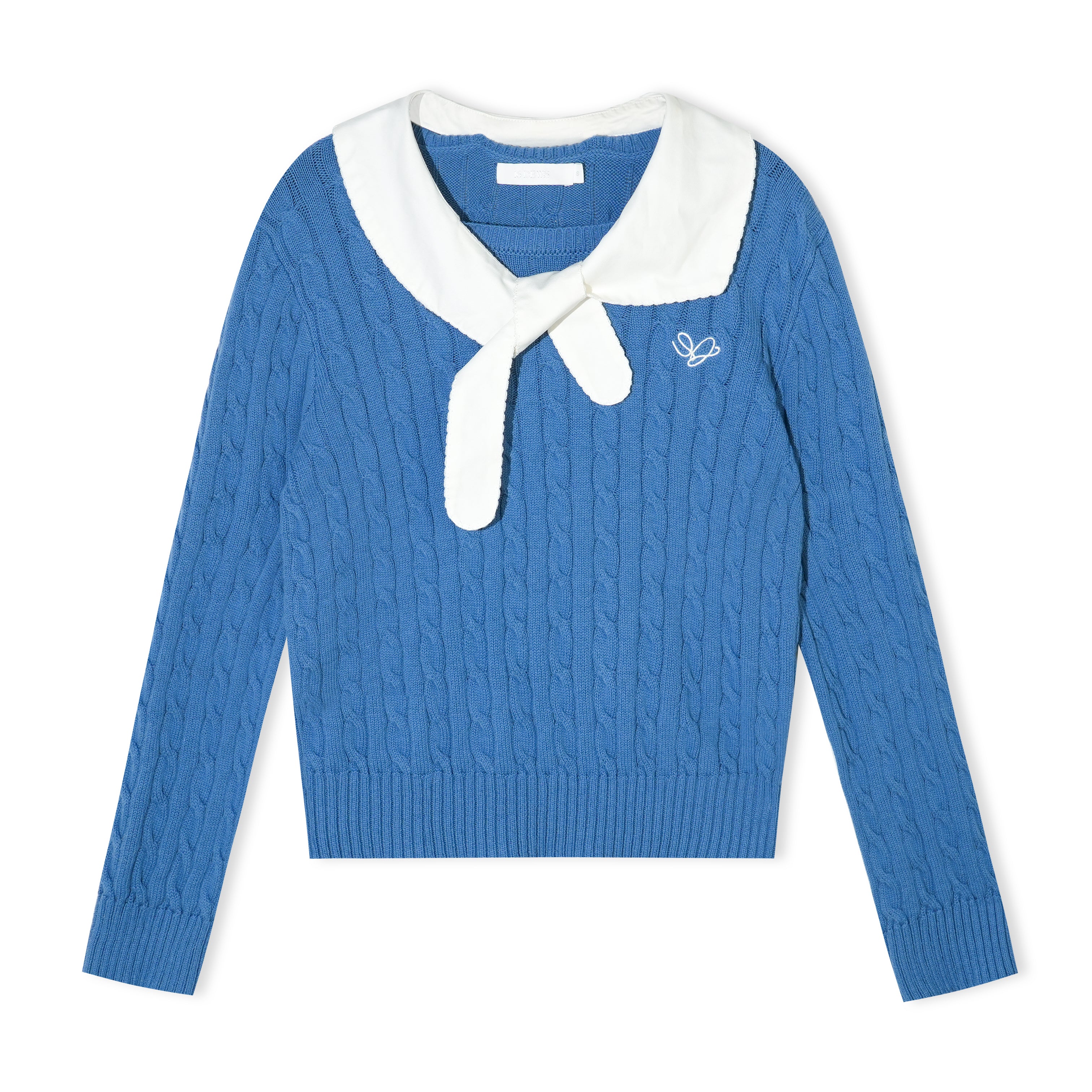 16DEWS 16D25479 Twisted texture pullover knitted top