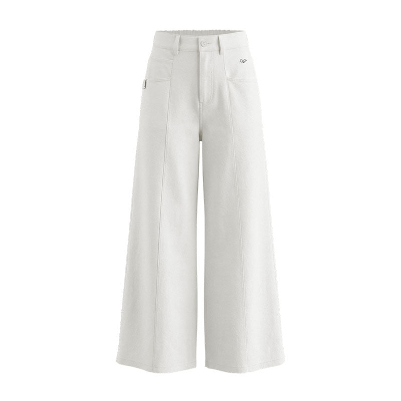 16DEWS 16D26079 Split design high waisted loose casual pants