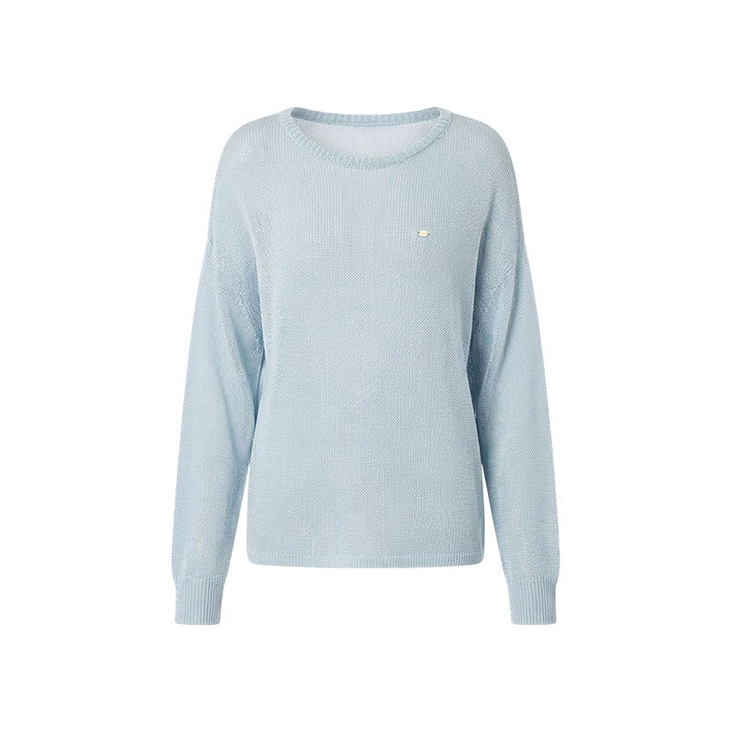16DEWS 16D26086&16D26087 Lyocell loose fitting pullover knitted sweater + skirt