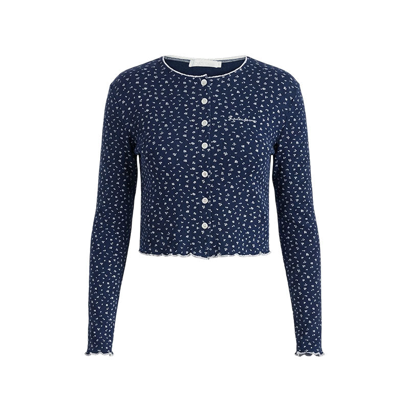16DEWS 16D26129&16D26130 Blue floral short cardigan + camisole dress