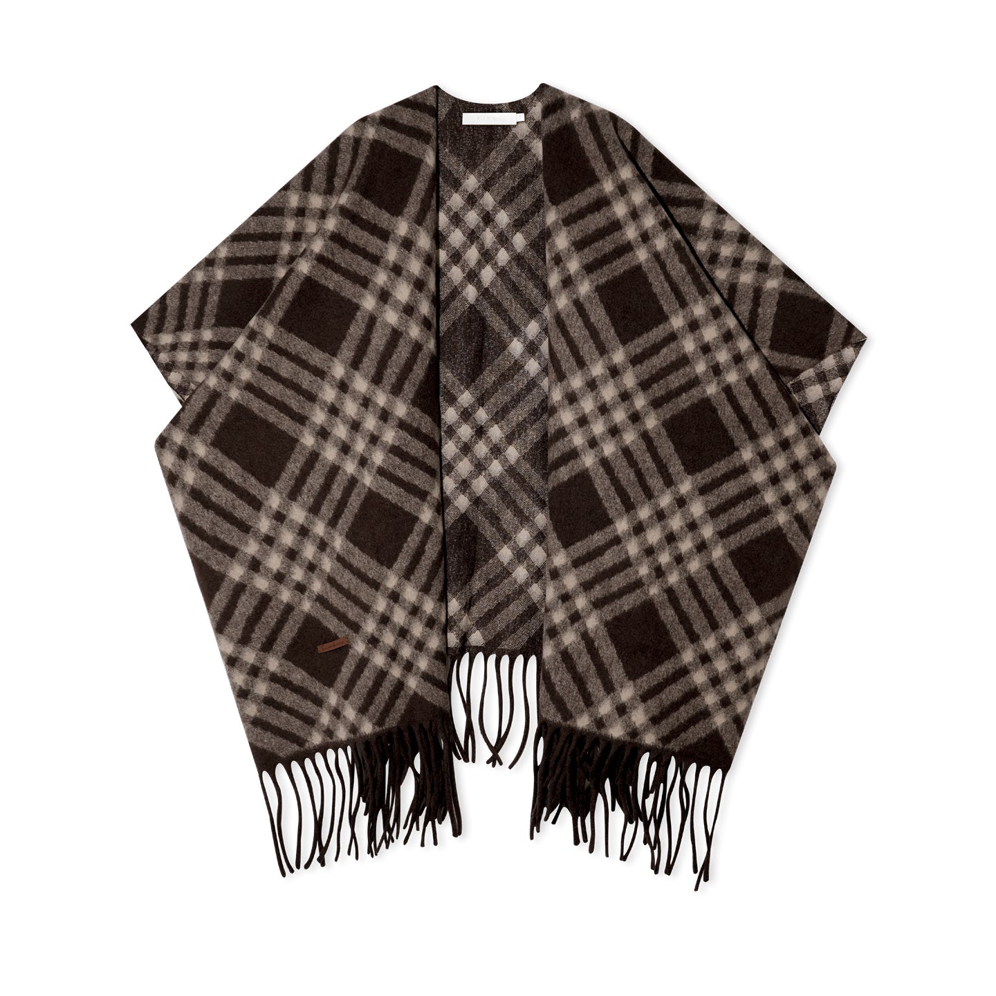 16DEWS 16D25419 Long plaid shawl