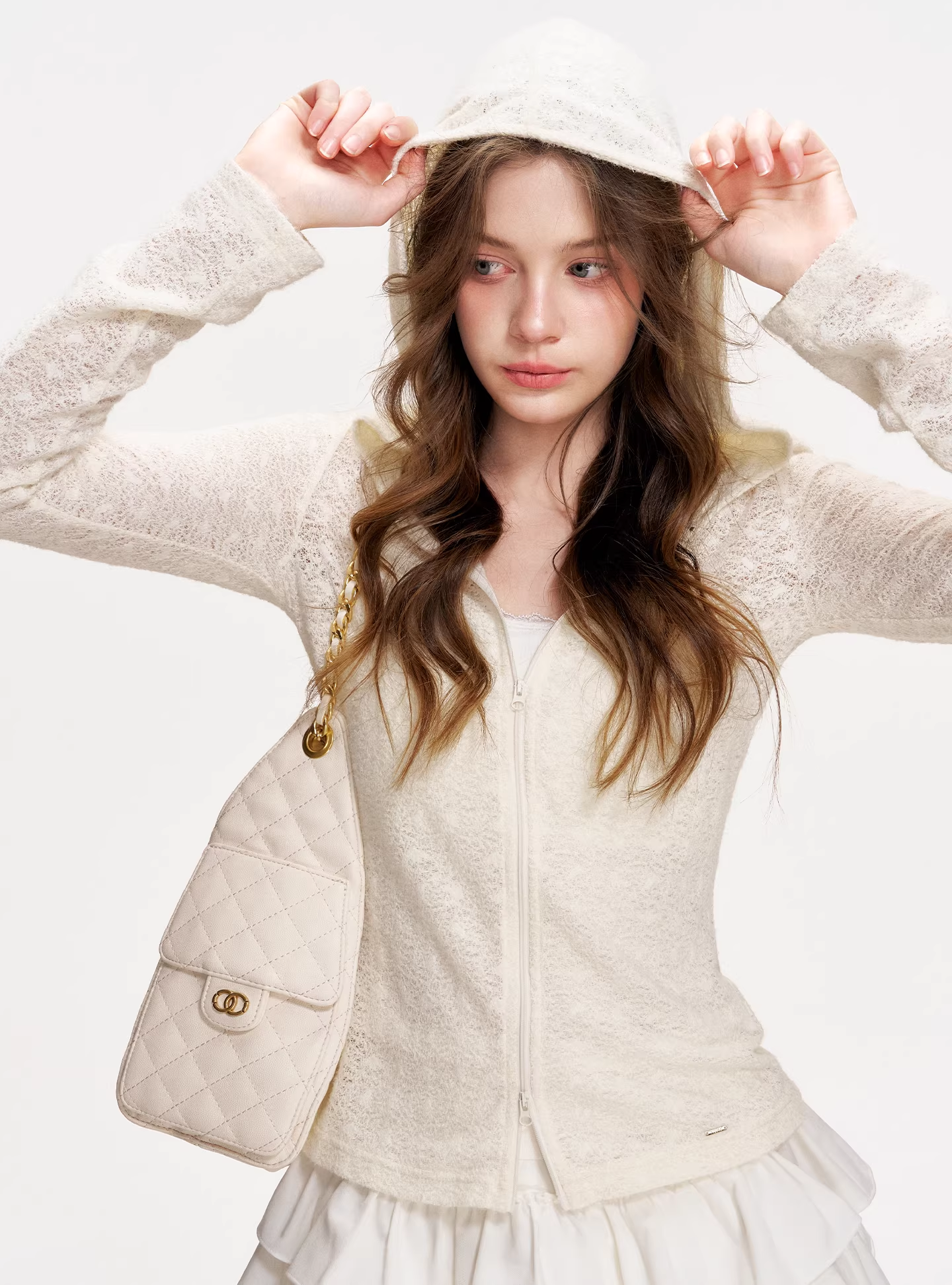 Kroche KWF4003 Hollow texture hoodie