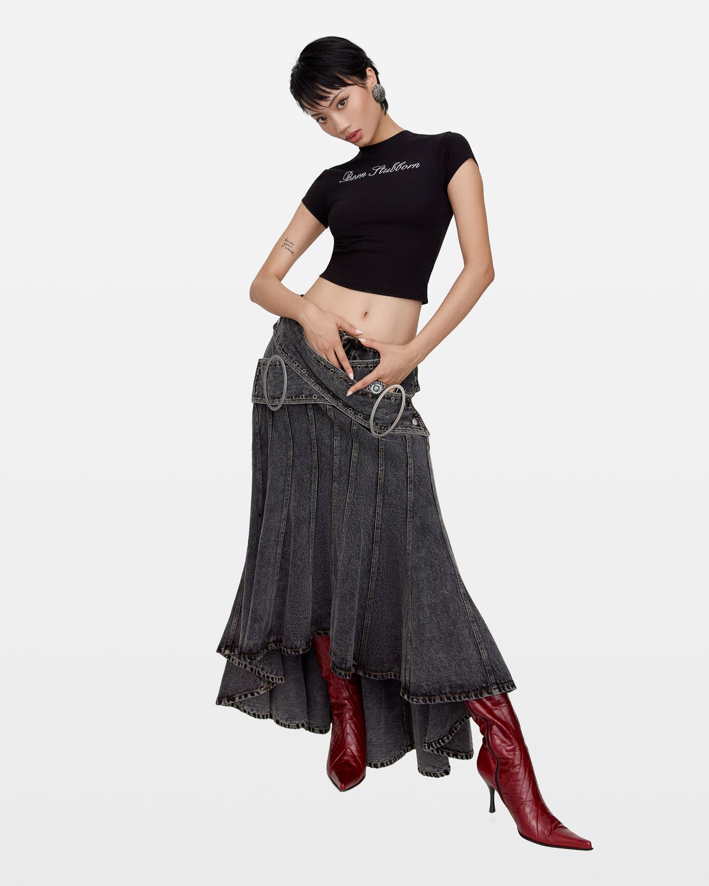 Bupbes BORN STUBBORN TEE