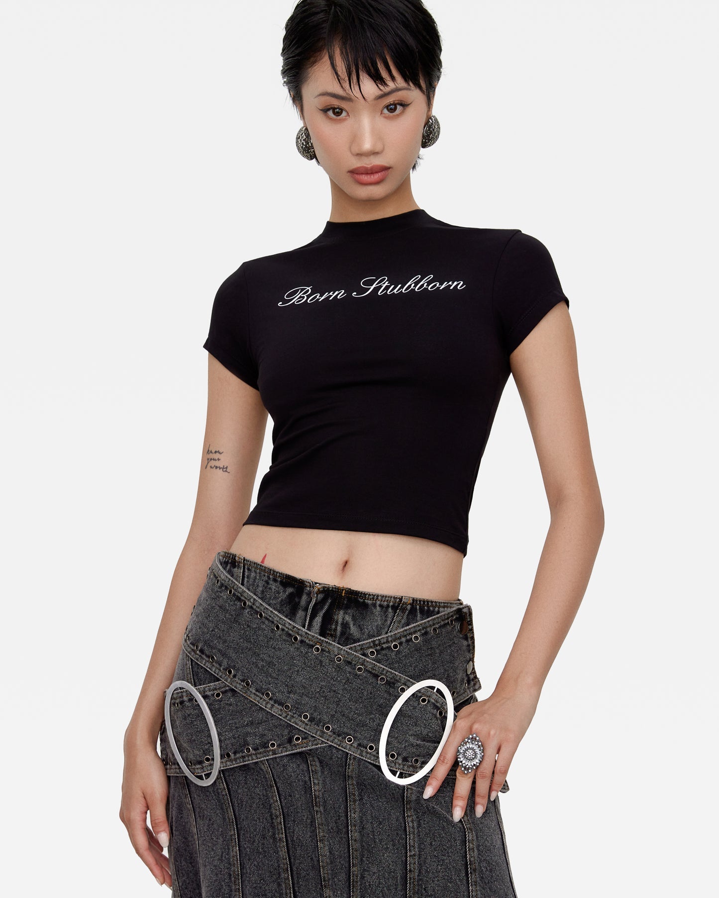 Bupbes BORN STUBBORN TEE