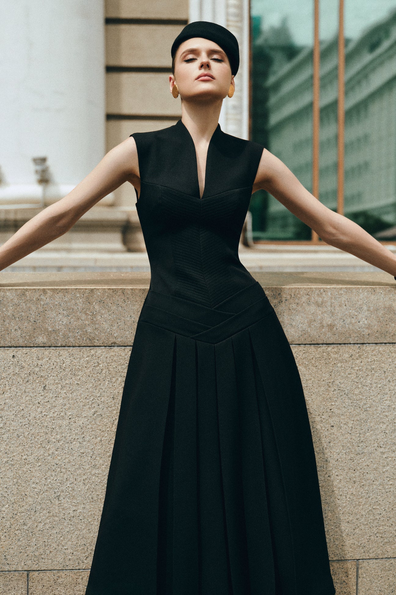 CICI SOLENNE Midi Dress