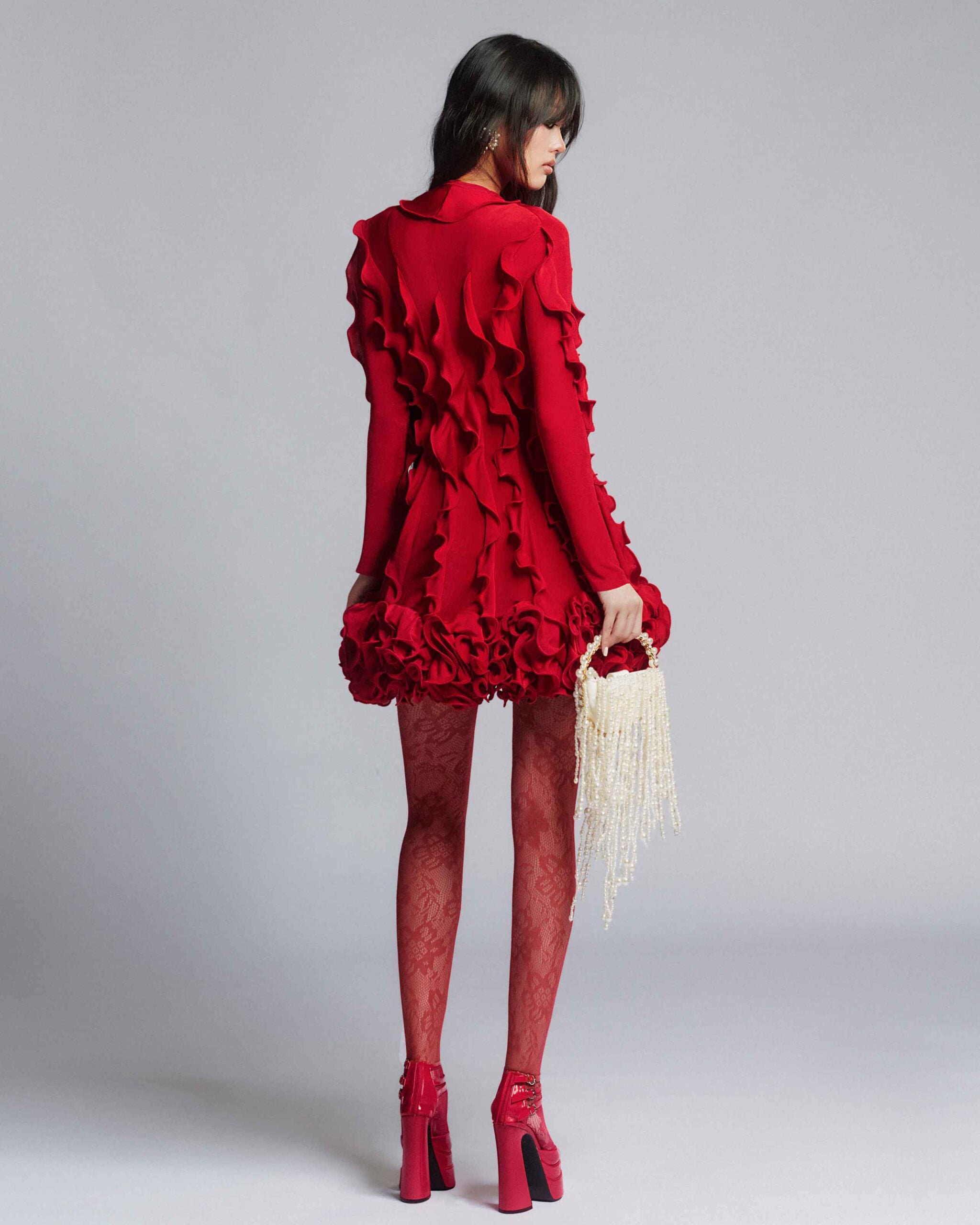 MUST HAVE Vase-shaped floral mini dress