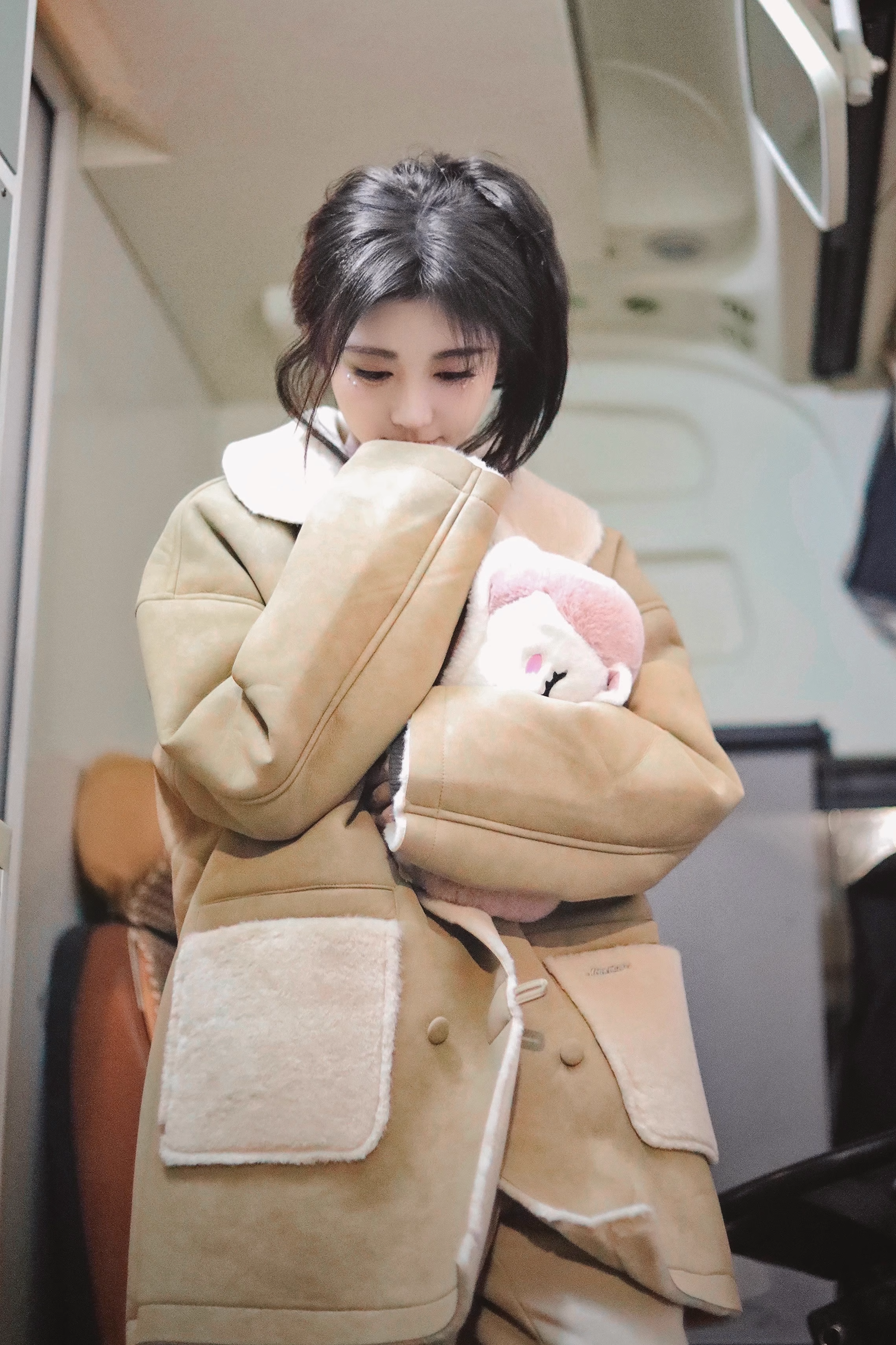 Momonana Light Brown Loose Lapel Coat