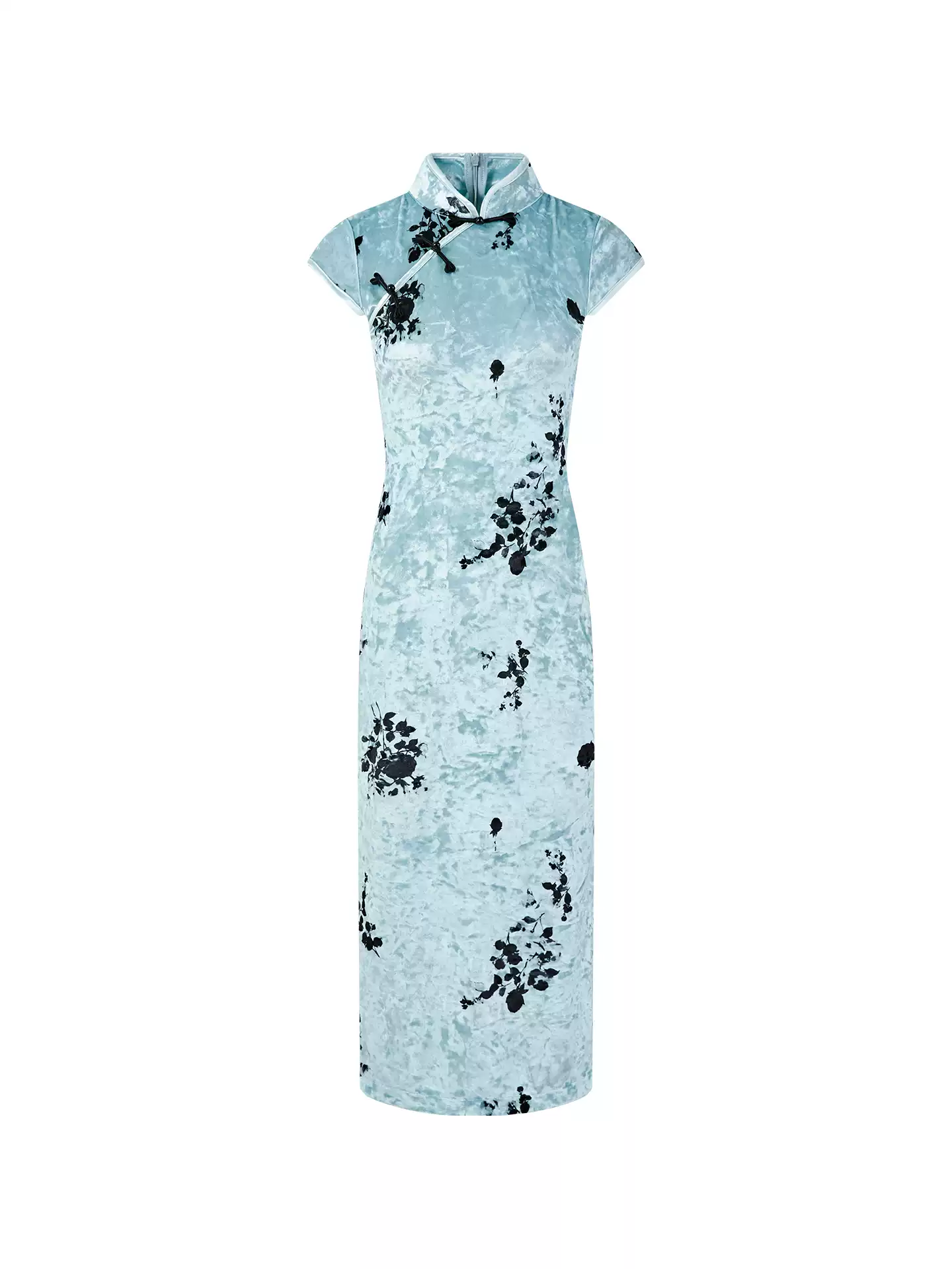 FIND YA WINGS Jade Green Mandarin Midi Cheongsam