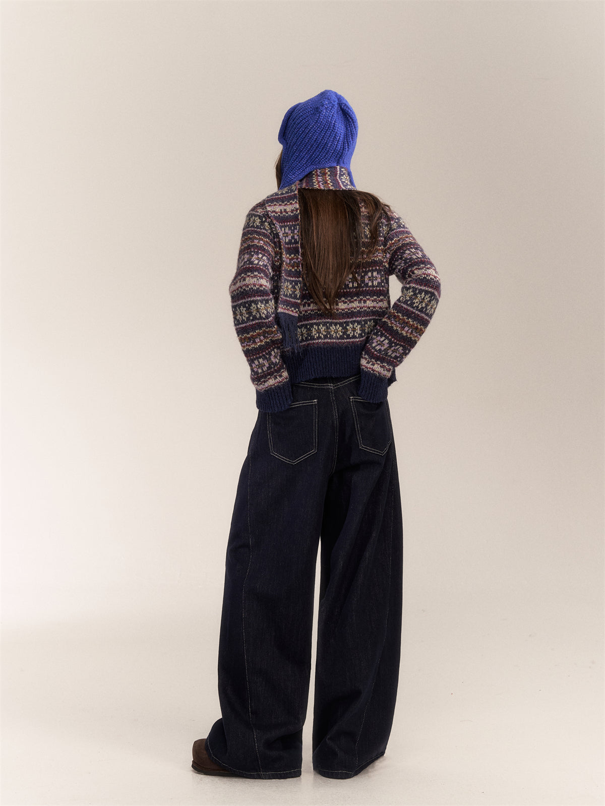 AsGony ASG24619 High-waisted wide-leg jeans