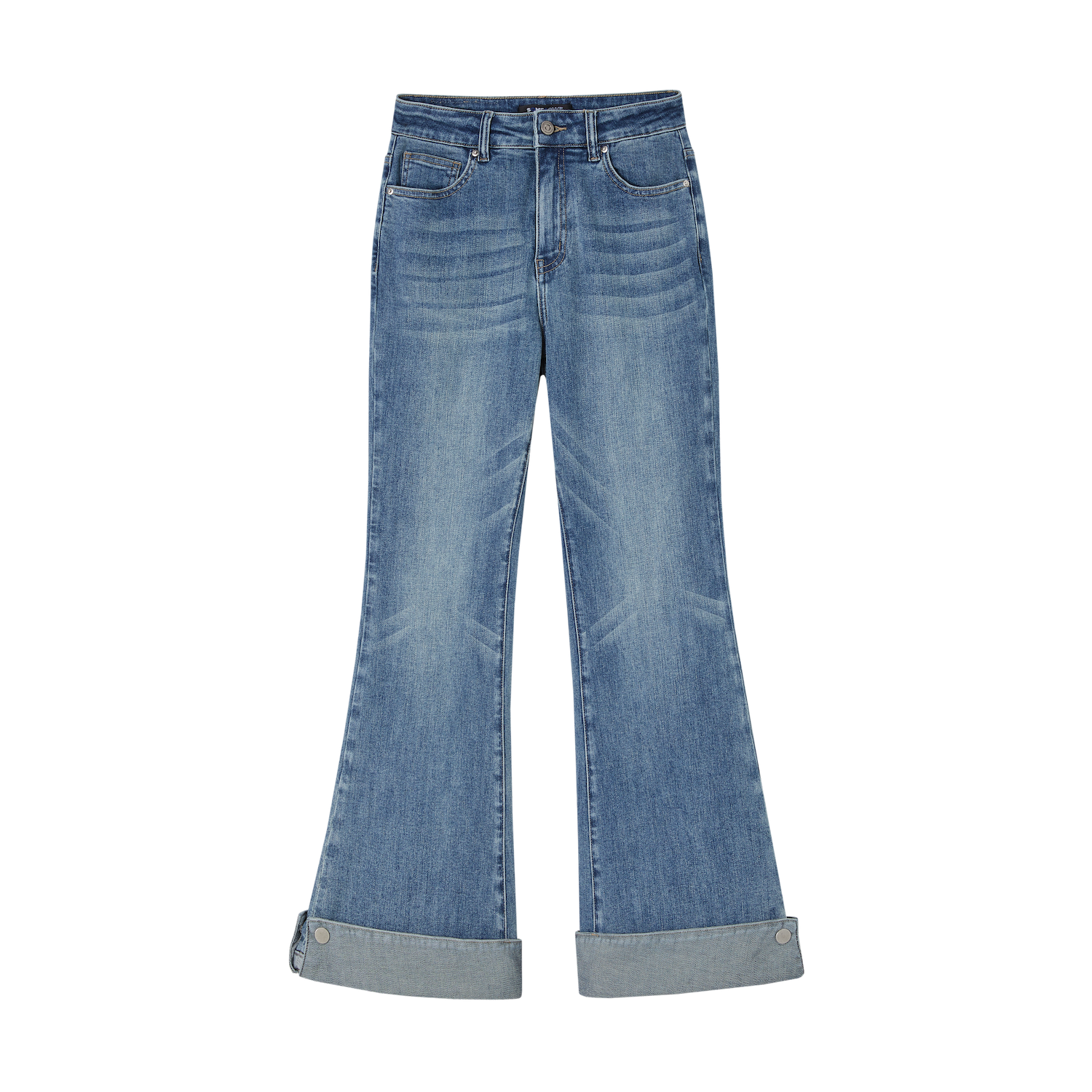SOMESOWE S2609011 Flanged slightly flared denim pants