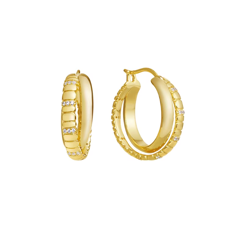 ARSIS Snake bone double-layer earrings