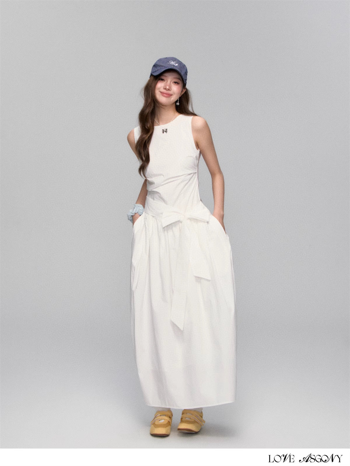 AsGony ASG25144 Simple Strappy Sleeveless Dress