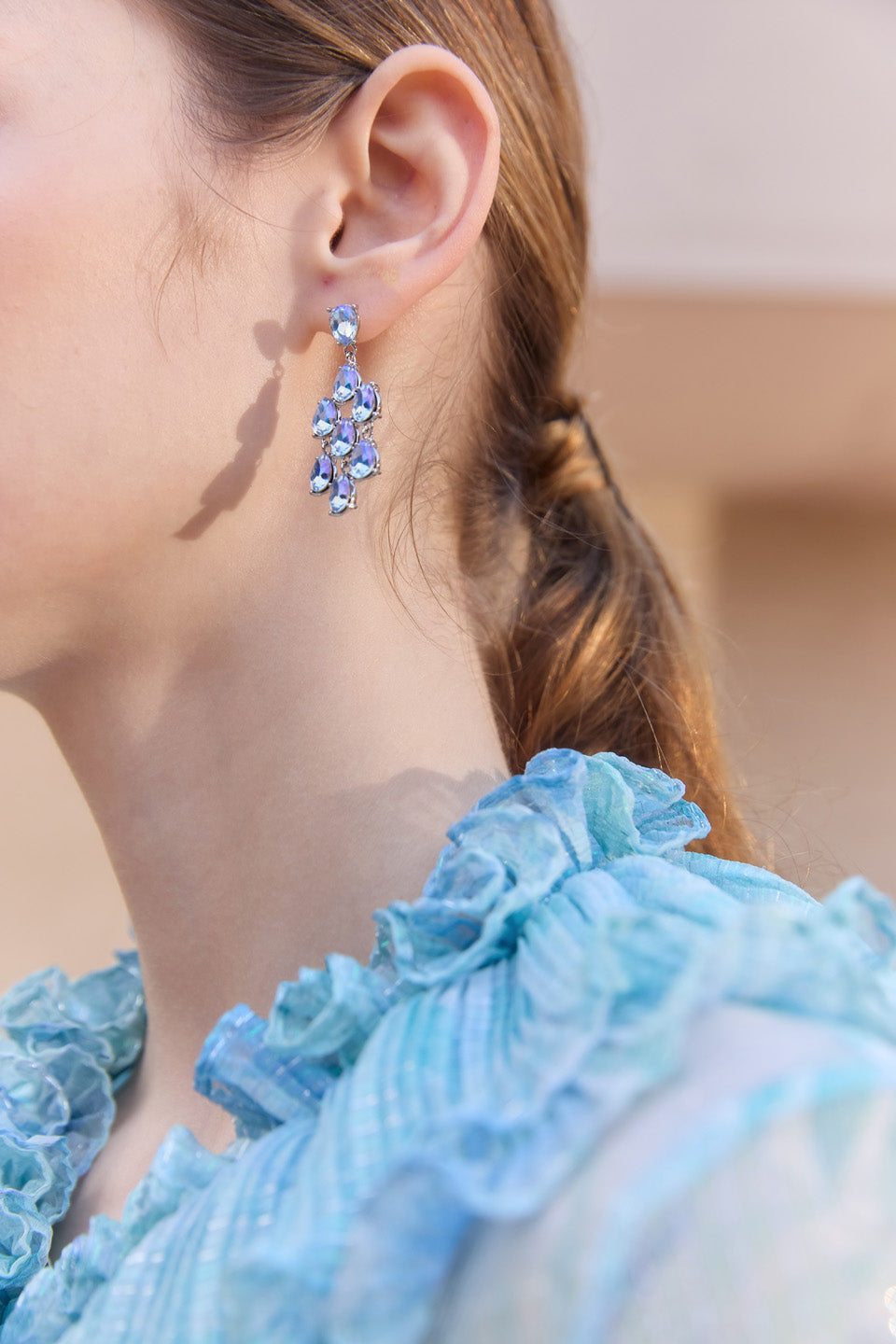 Wardrobes by chen Tassel colored diamond earrings