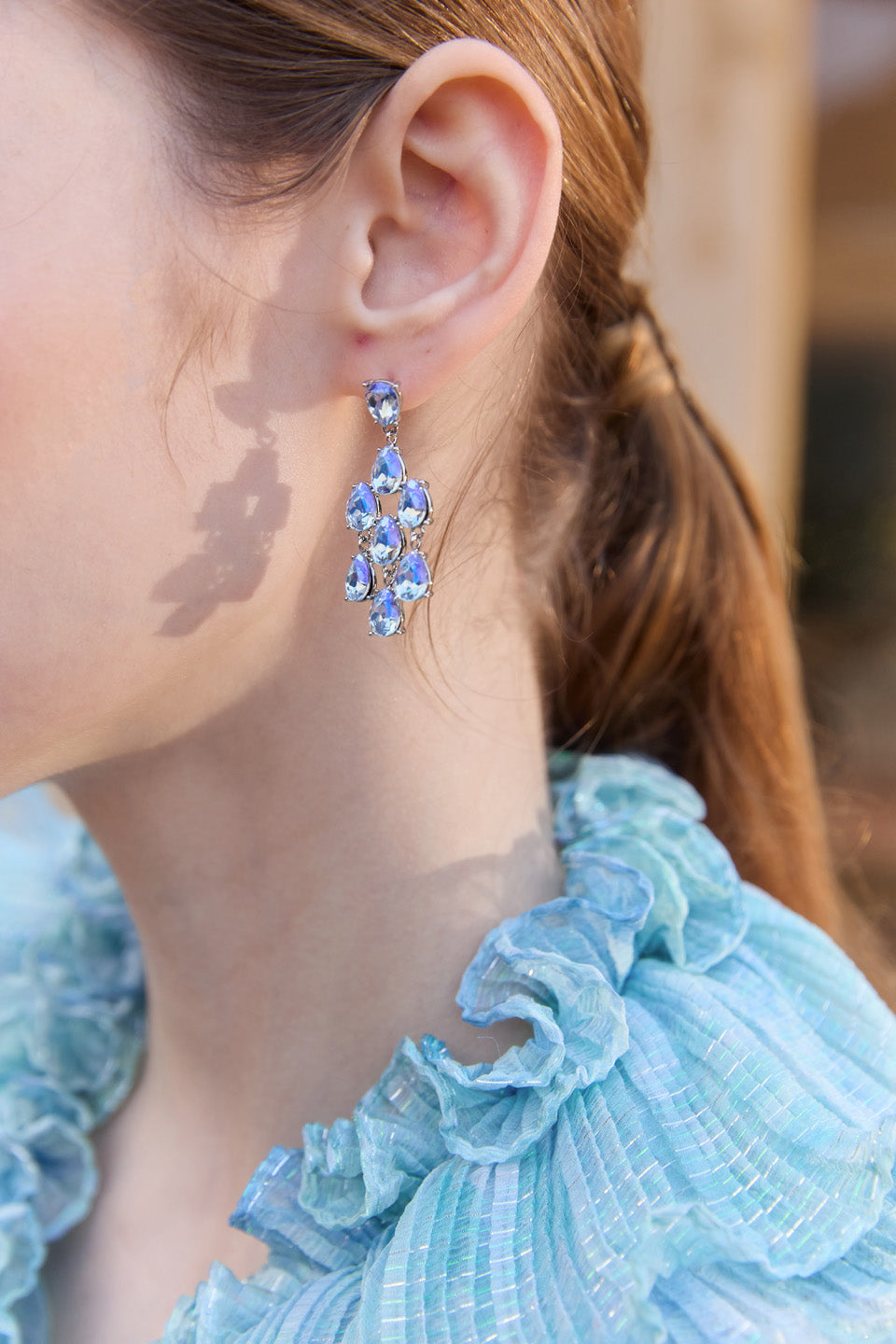 Wardrobes by chen Haze blue woven tweed set