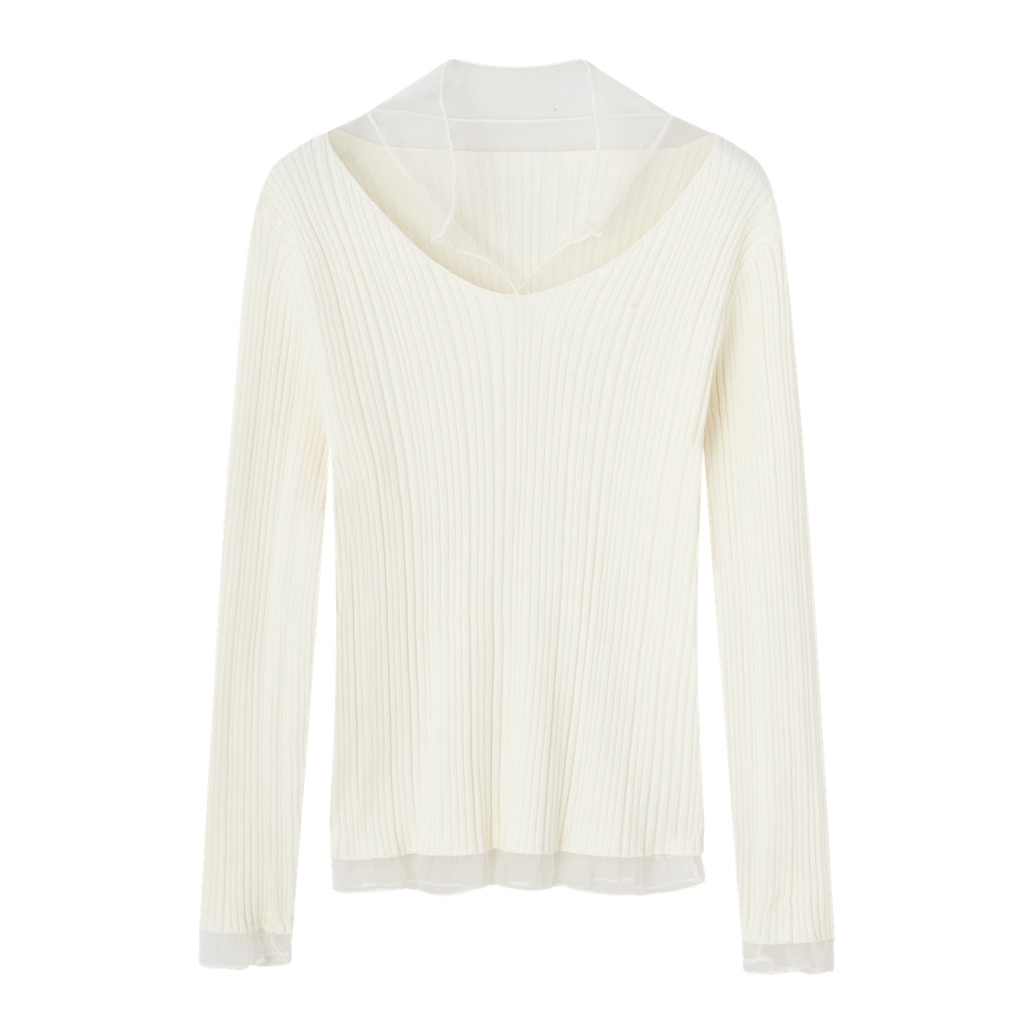 SOMESOWE S2508310 Mesh splicing high elasticity base shirt