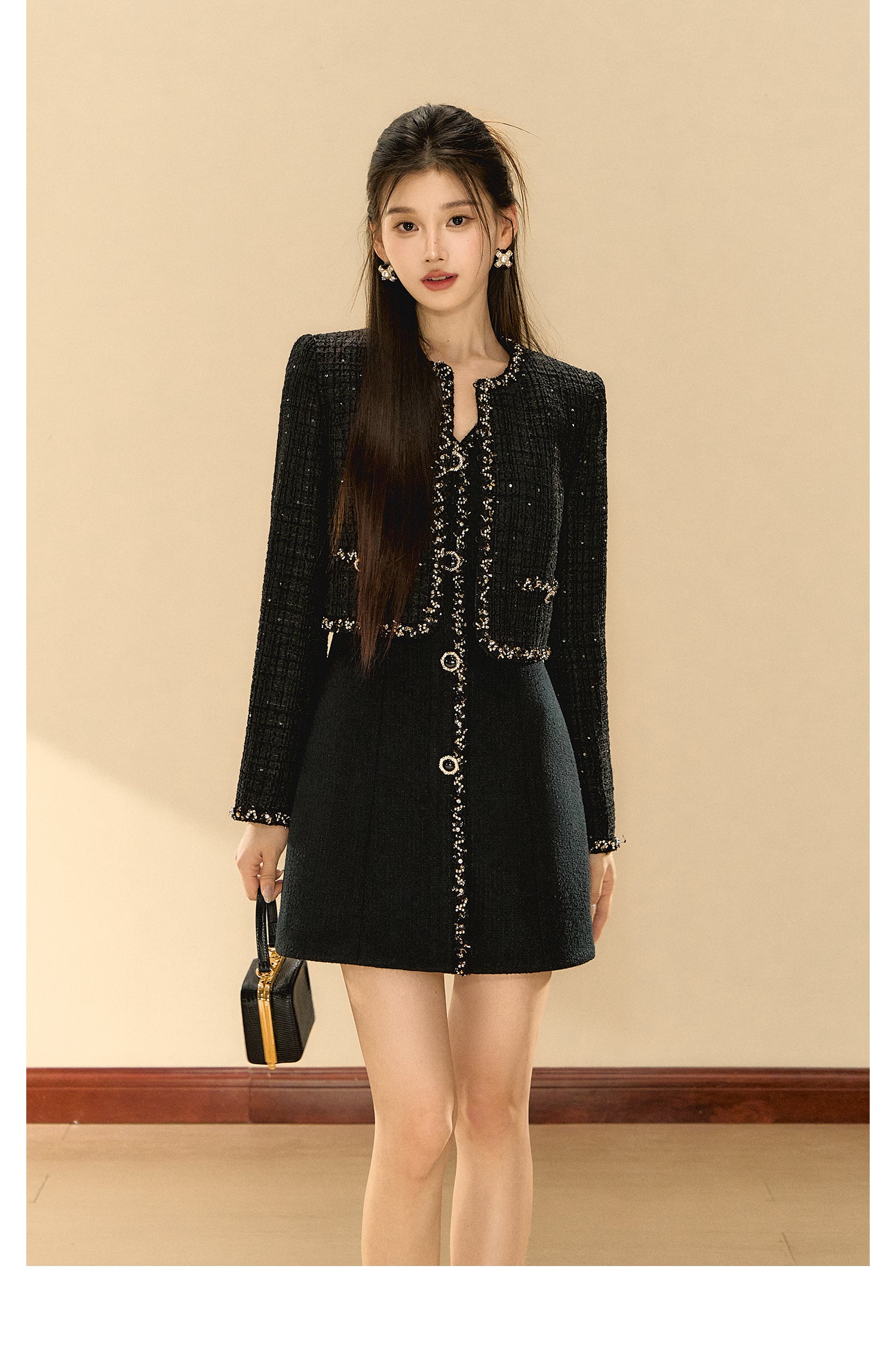 OShea Black breasted dress + jacket set (seperate)