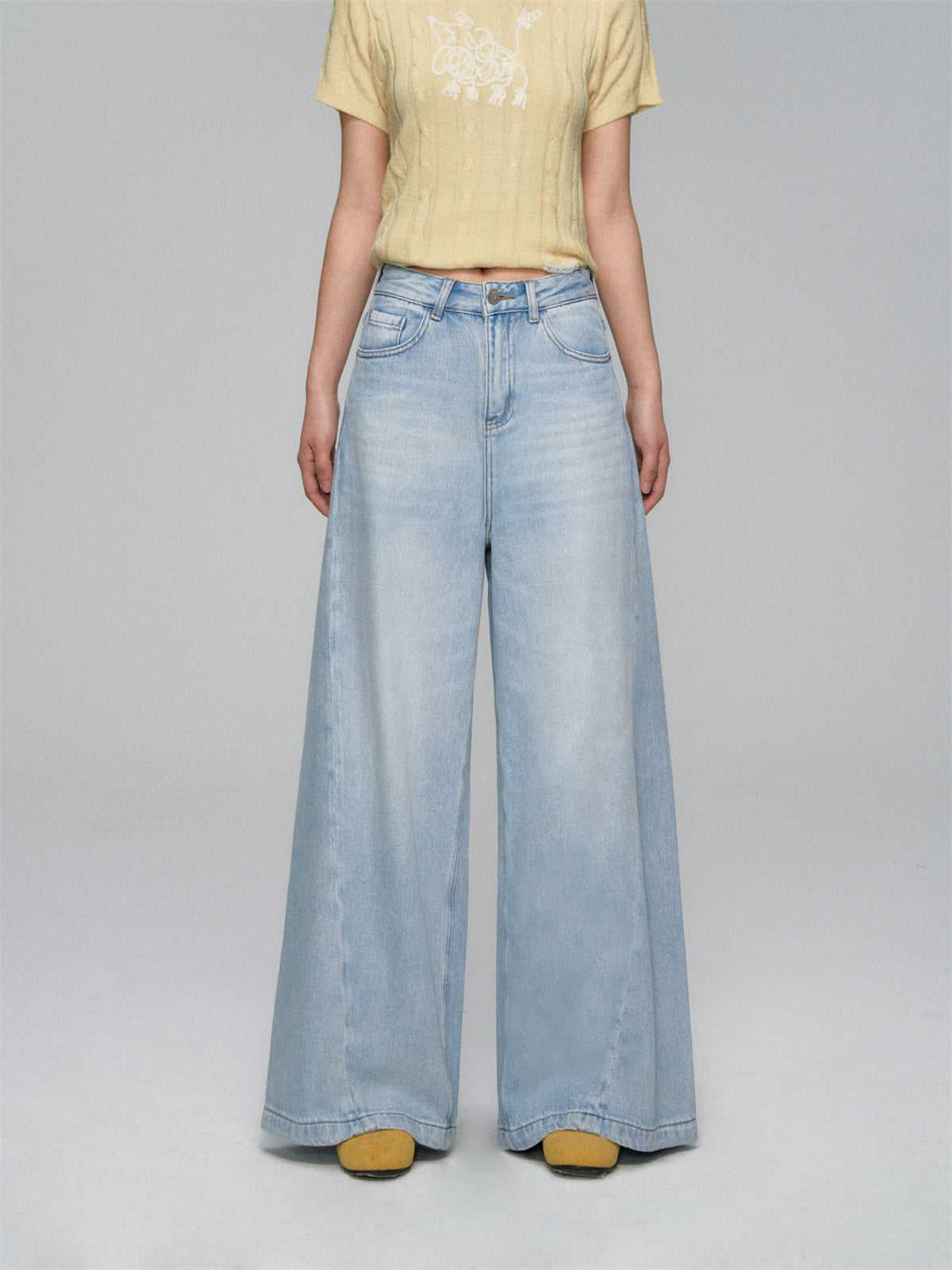 AsGony ASG25145 Casual wide leg jeans