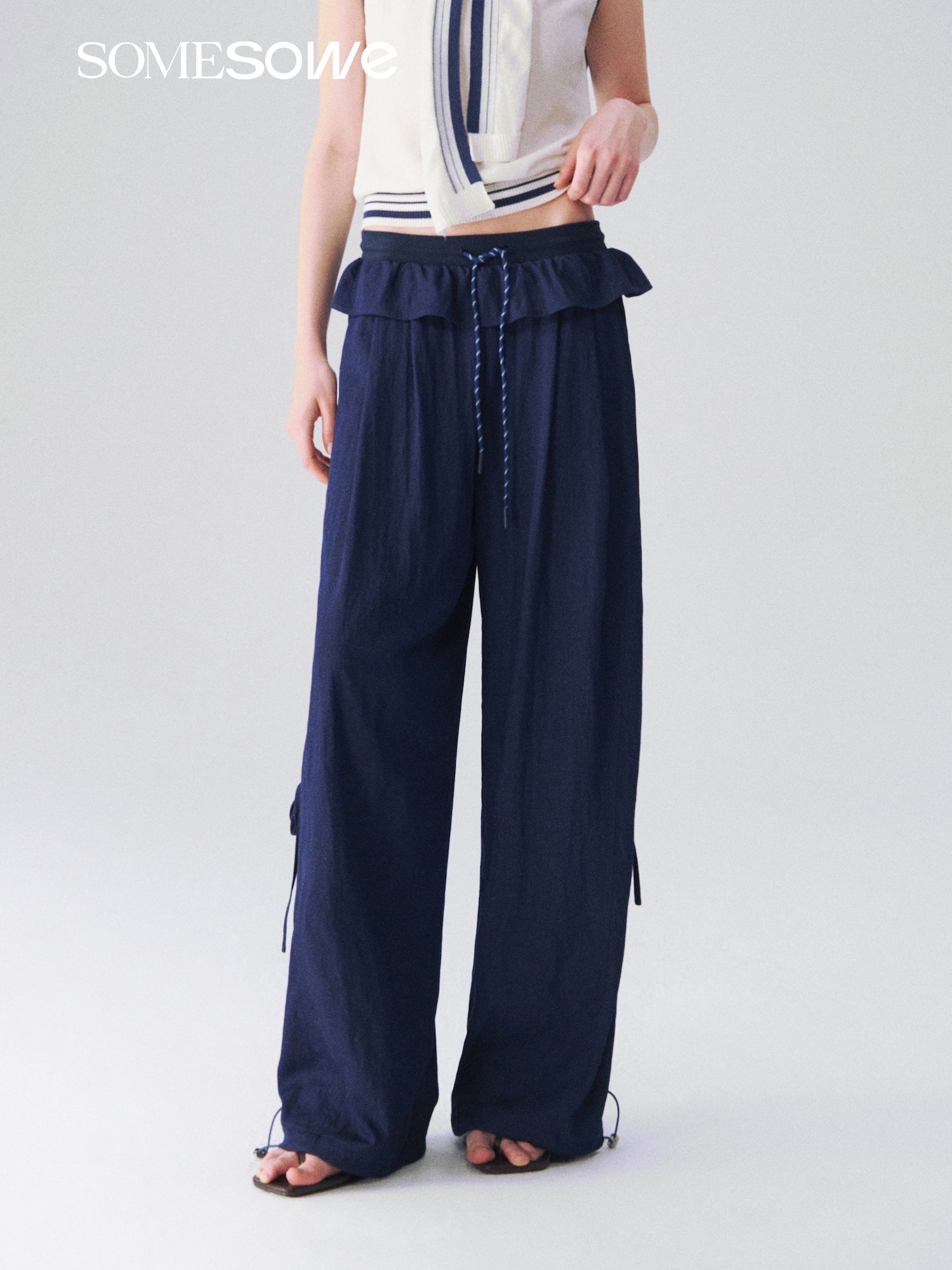 SOMESOWE S2609098 Flower bud casual pants