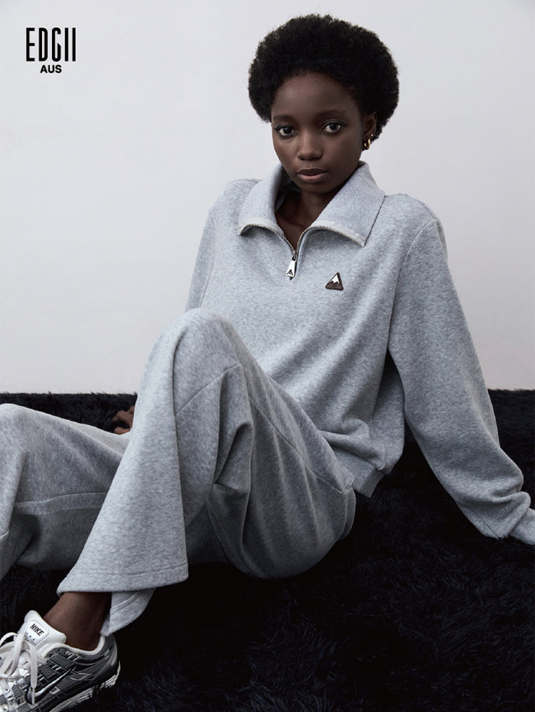 EDGII ED50AW16002&ED50AW16006 Half zip hoodie + sweatpants set