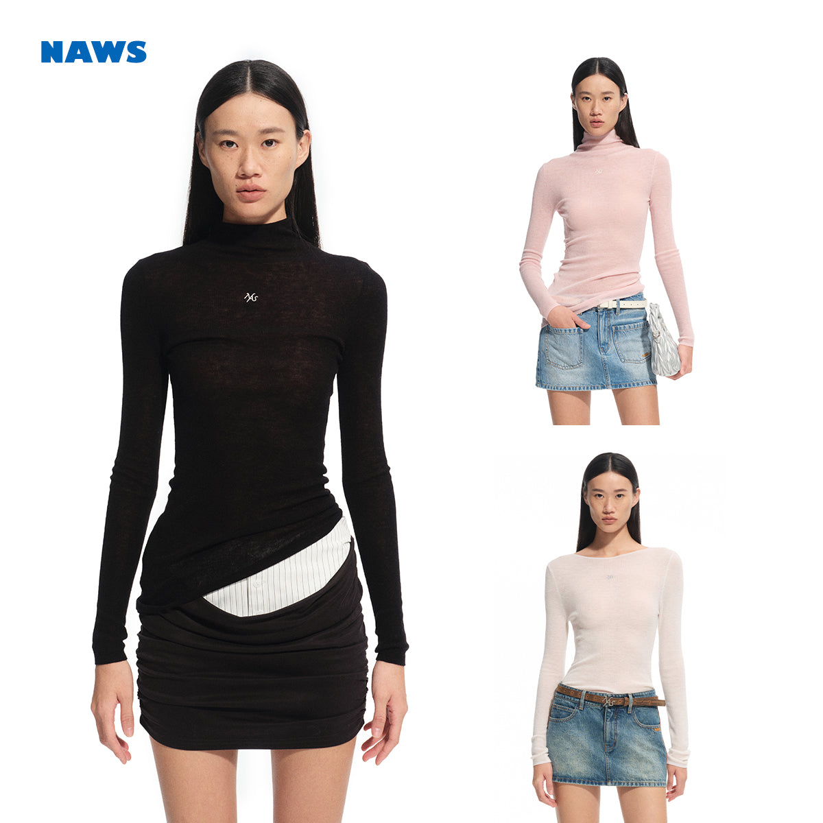 NAWS C053825 Megan High Necked Knitwear