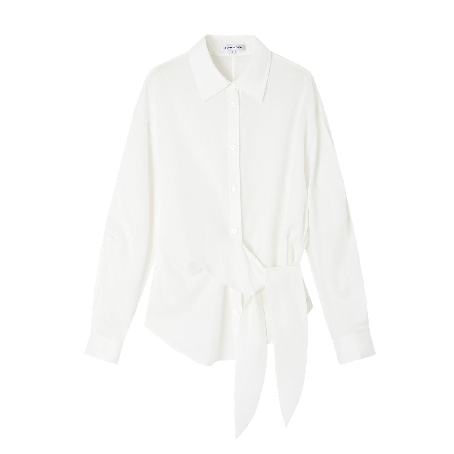 SOMESOWE S2609081 Lightweight lace up shirt