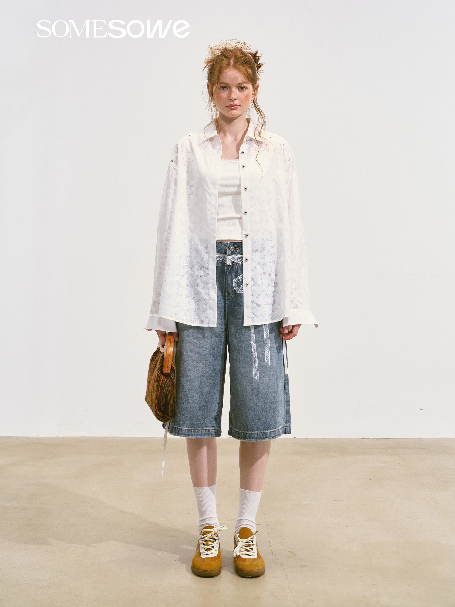 SOMESOWE S2508101 Strap up sunscreen shirt