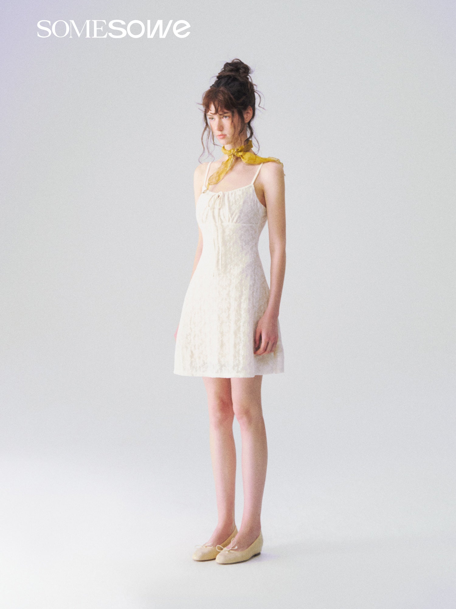 SOMESOWE S2609107 Jacquard texture camisole dress