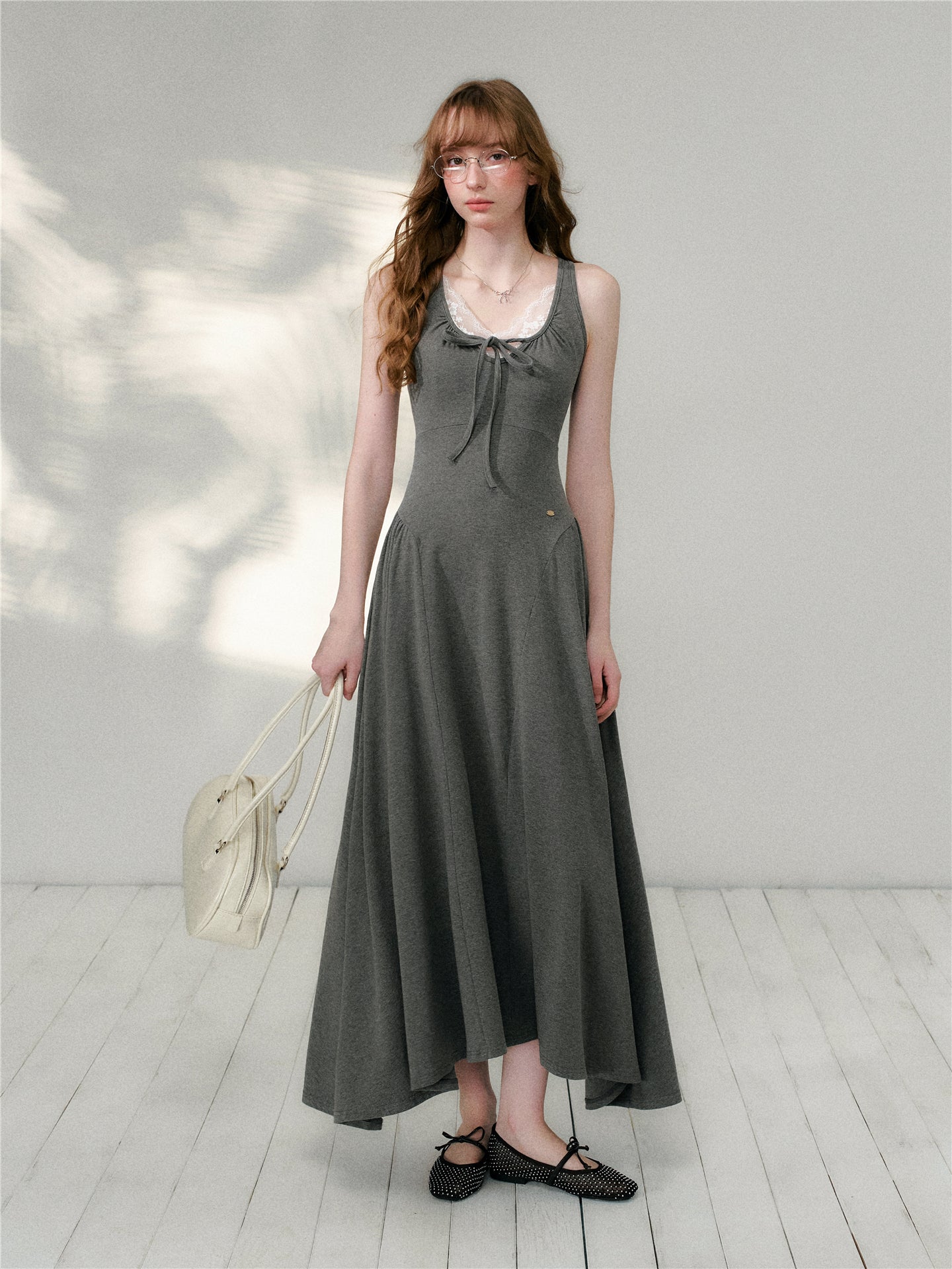 16DEWS 16D26081 U-neck design slim fit A-line length dress