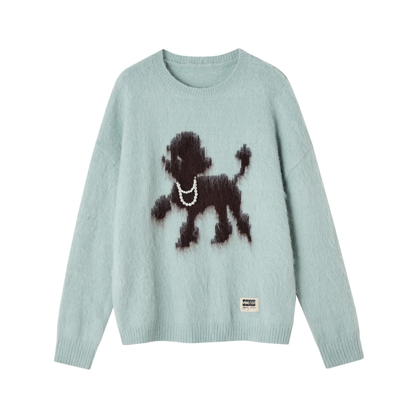 SOMESOWE S2508278 Puppy design round-neck sweater