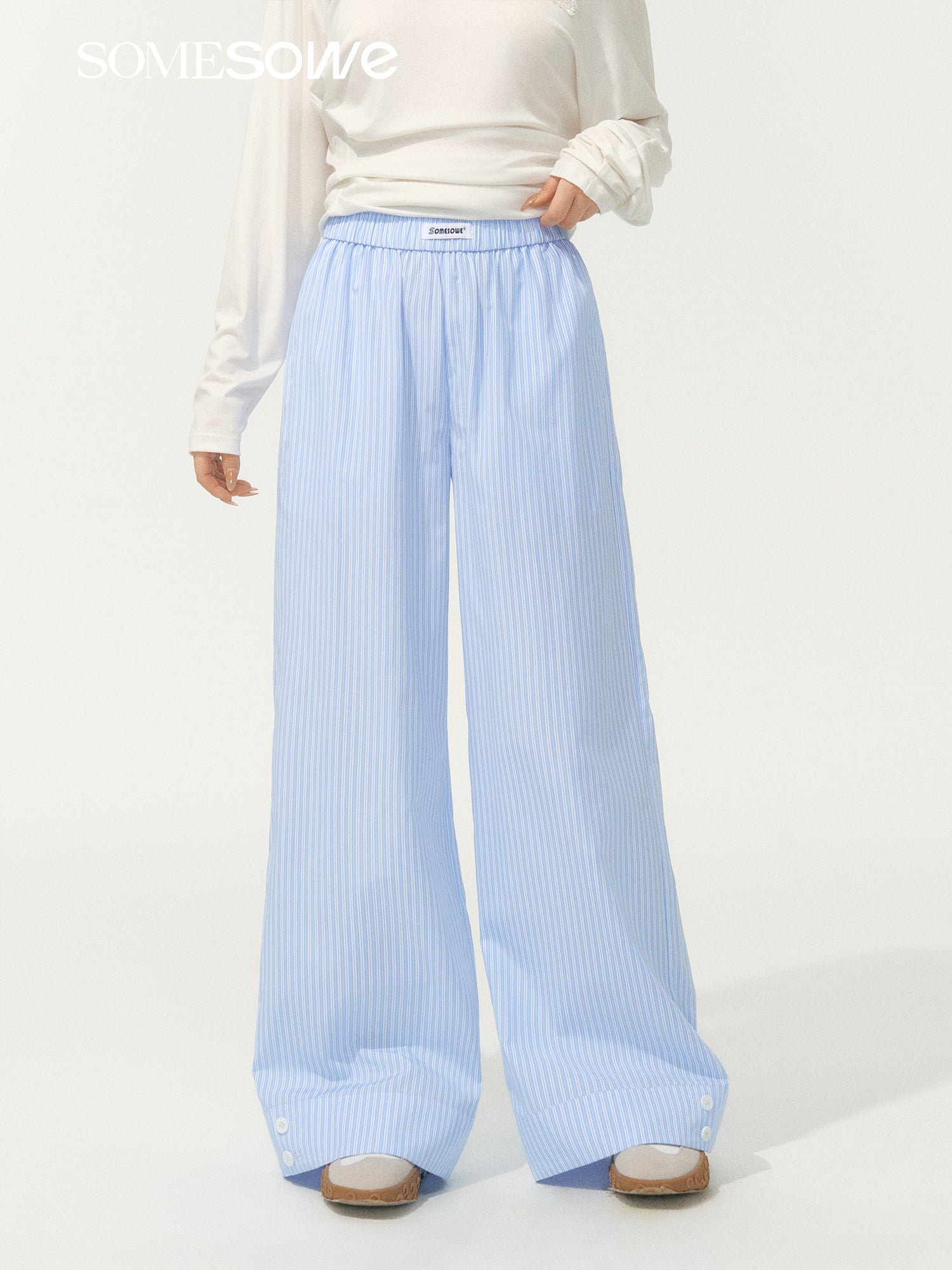 SOMESOWE S2508065 Holiday style striped casual pants