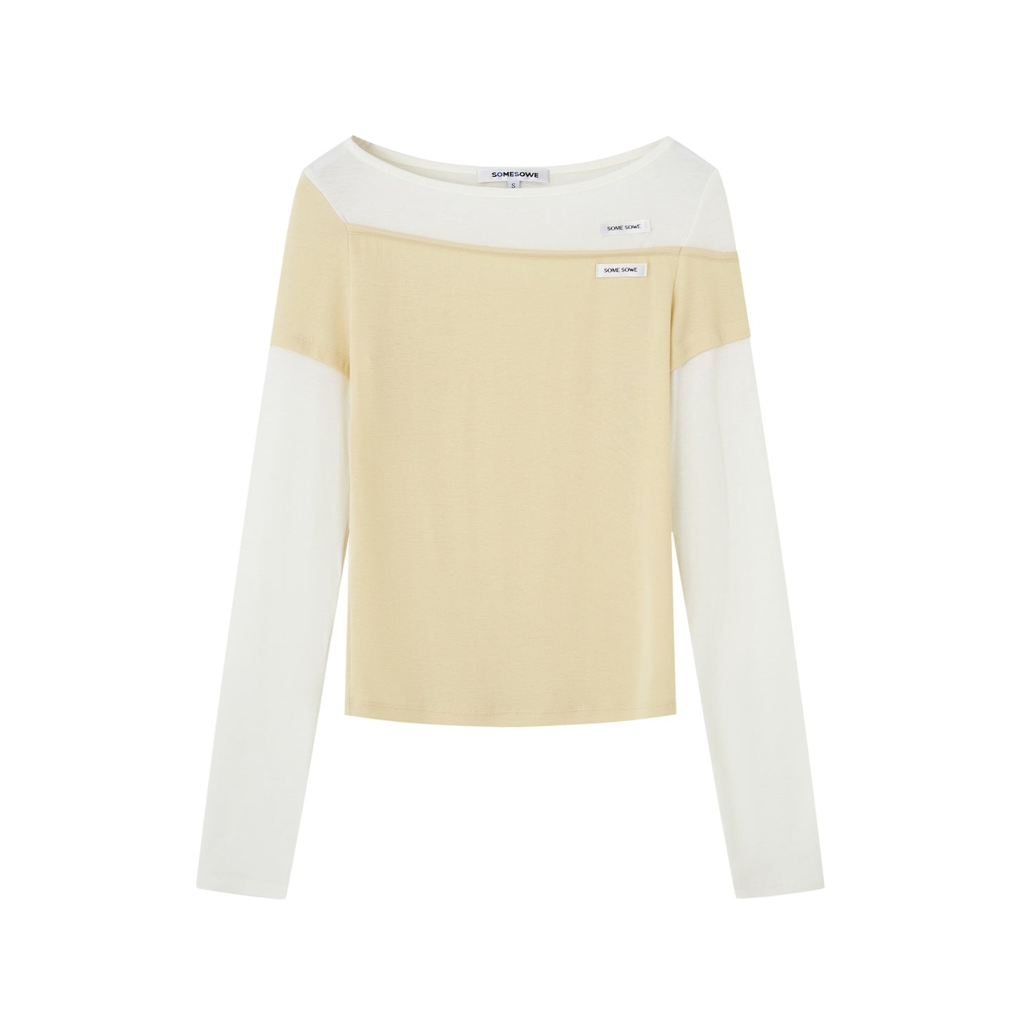 SOMESOWE S2508067 Fake two contrasting knitted tops (2color)