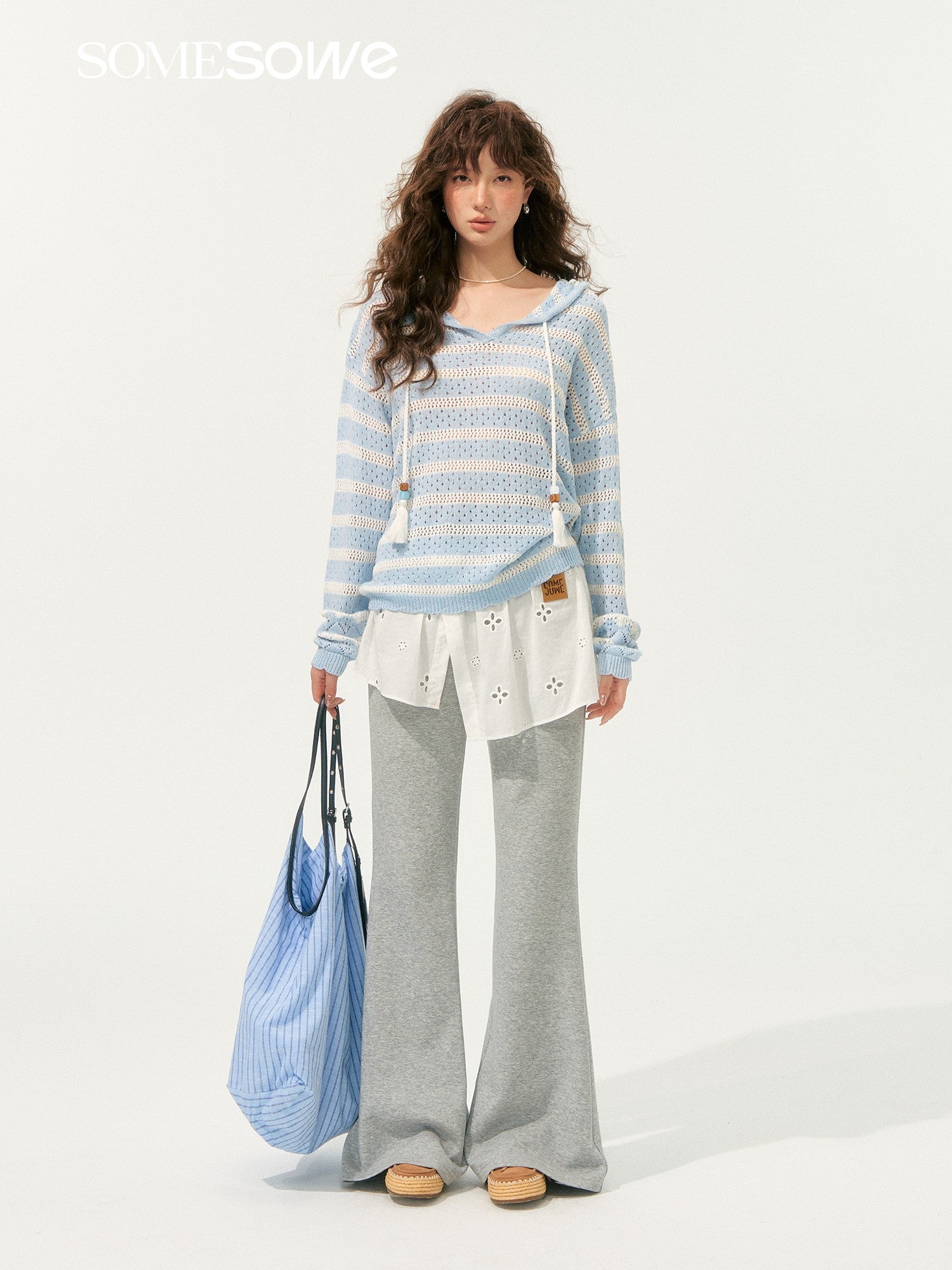 SOMESOWE S2508184 Nautical style hooded sweatshirt
