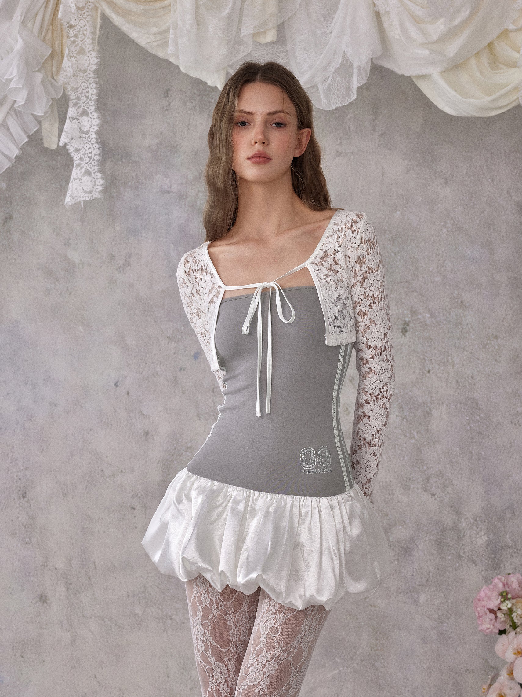 NOMEANSNO N174 Ballet style contrasting strapless dress