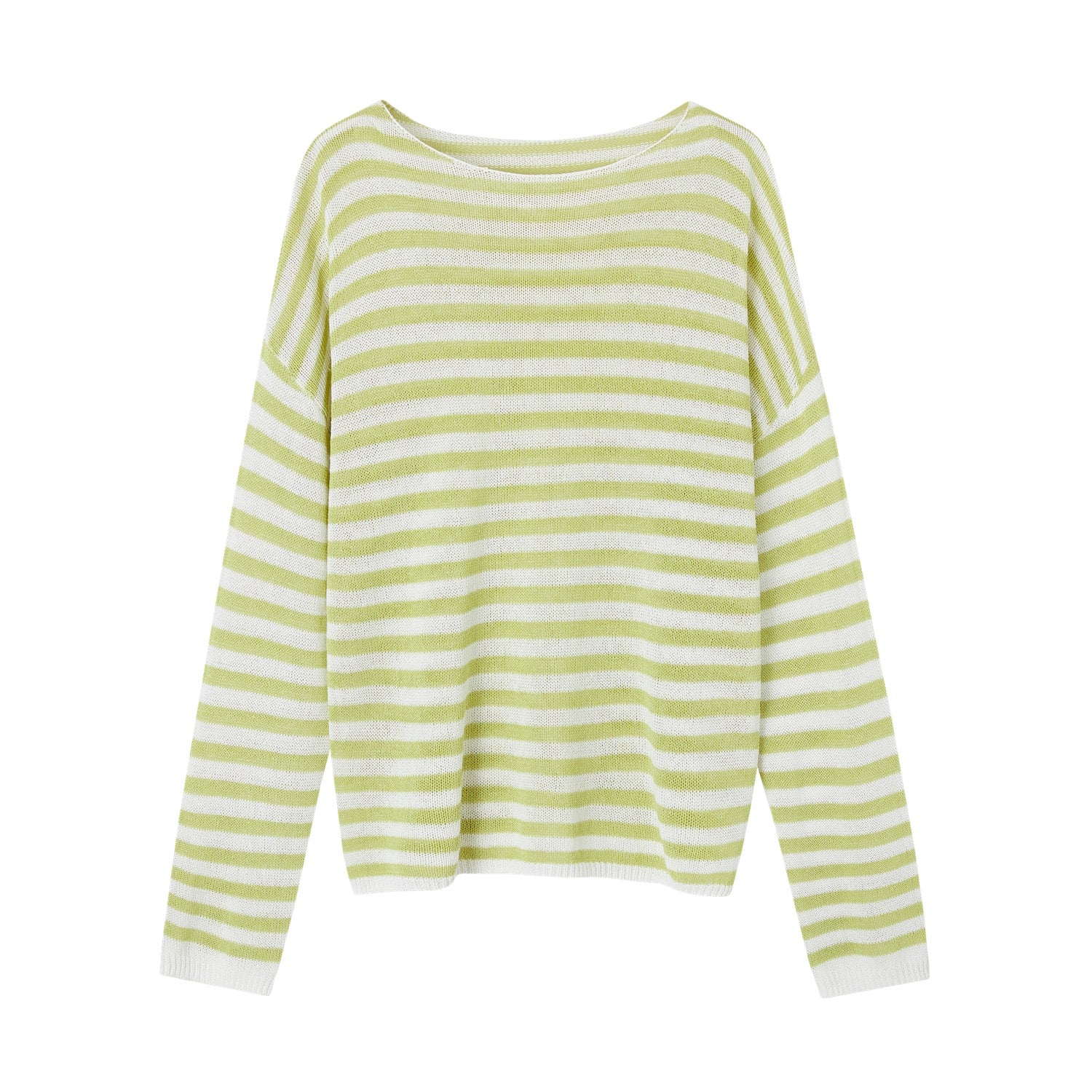 SOMESOWE S2609072 Striped one collar long sleeved top