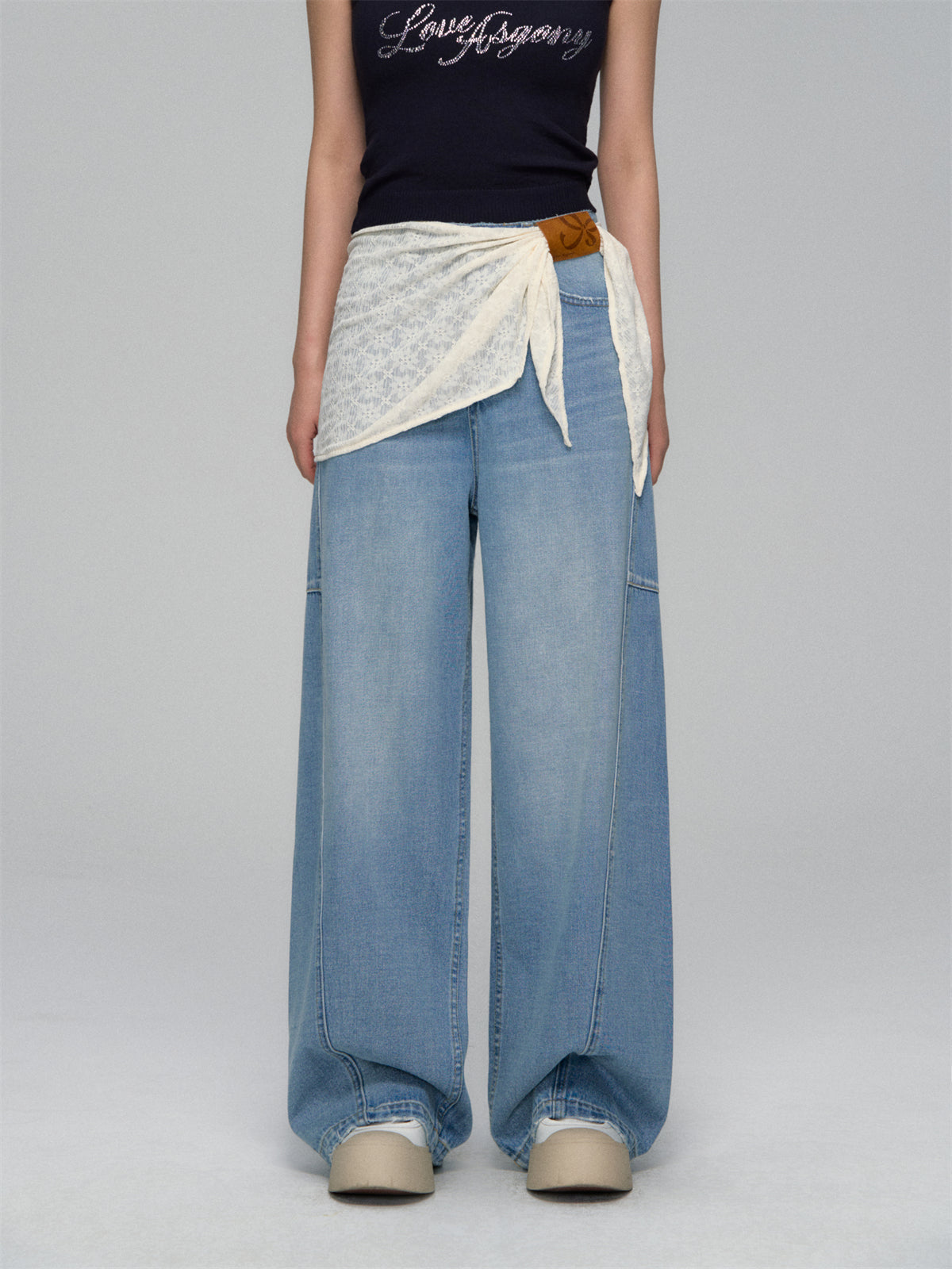 AsGony ASG25127 Removable accessory jeans