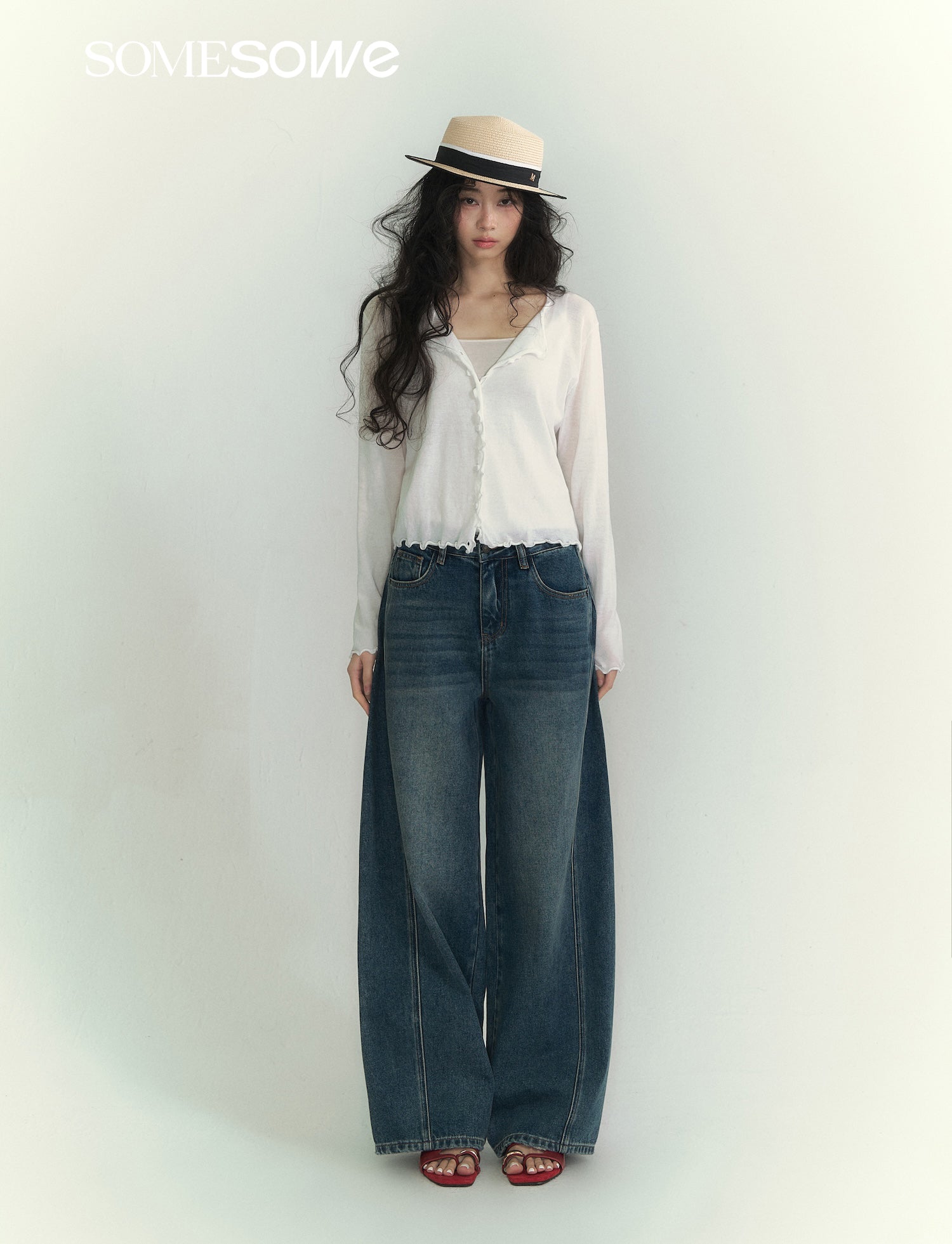 SOMESOWE S2609073 Cotton ultra-thin cardigan