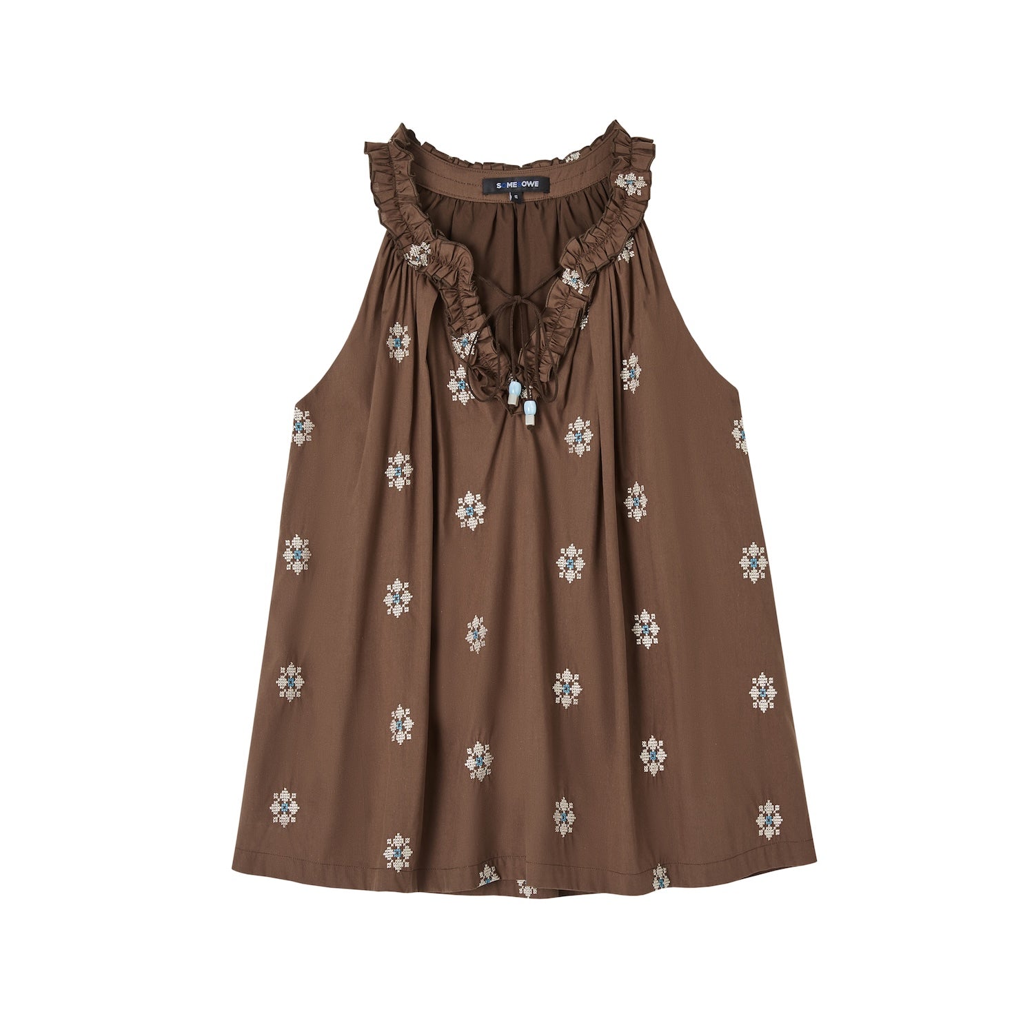 SOMESOWE S2508174 Lace sleeveless halter top (2color)